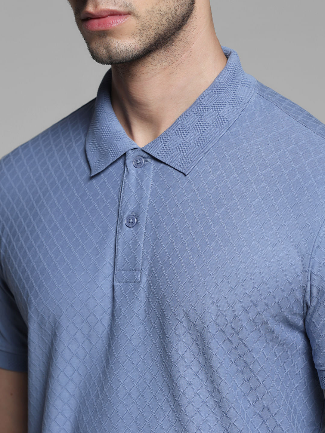 BLUE COTTON POLO