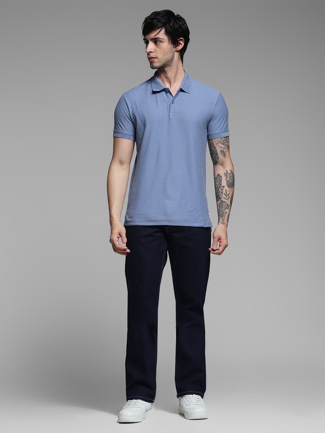 BLUE COTTON POLO