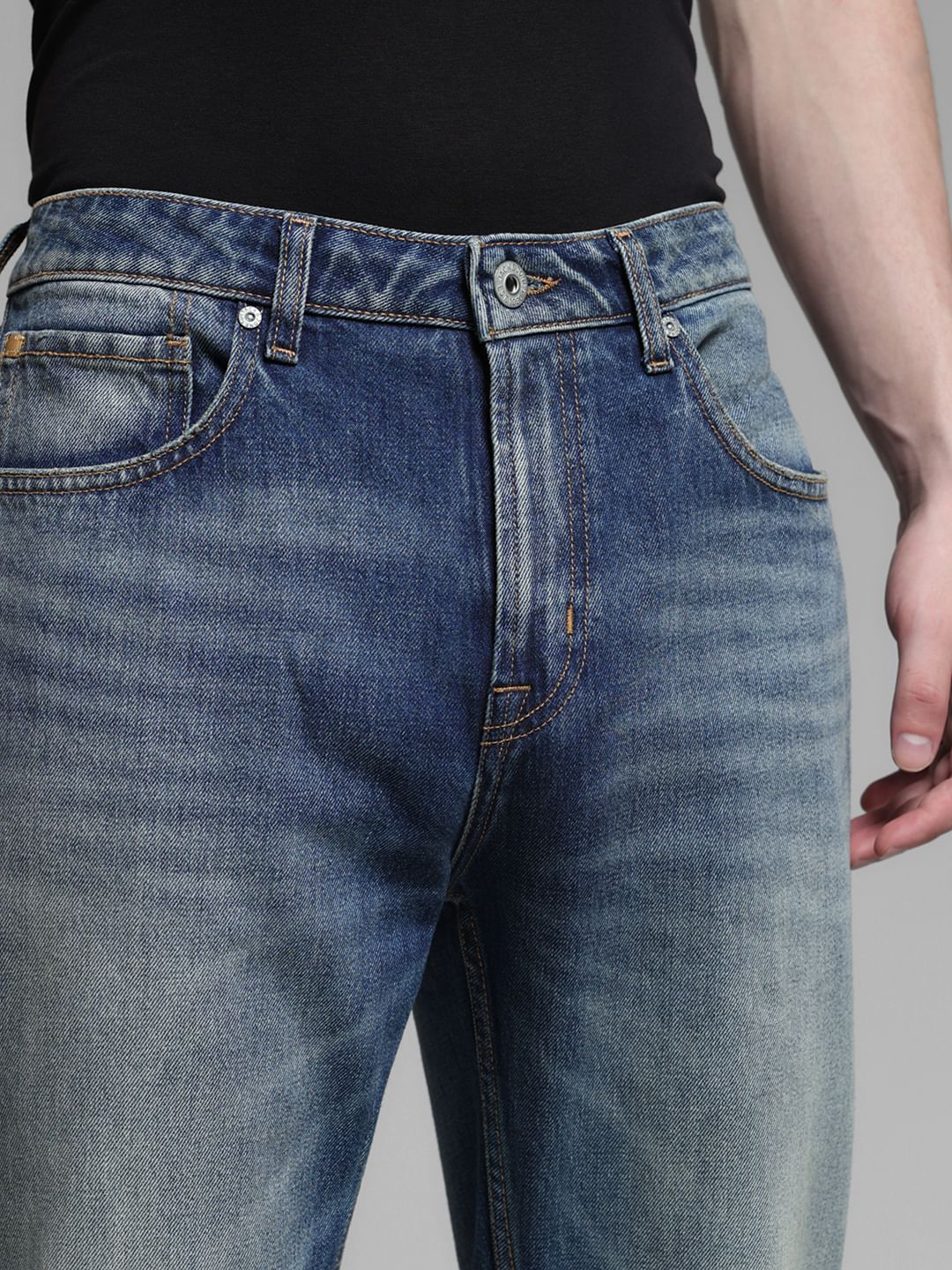 Blue High Rise Cliff Bootcut Jeans
