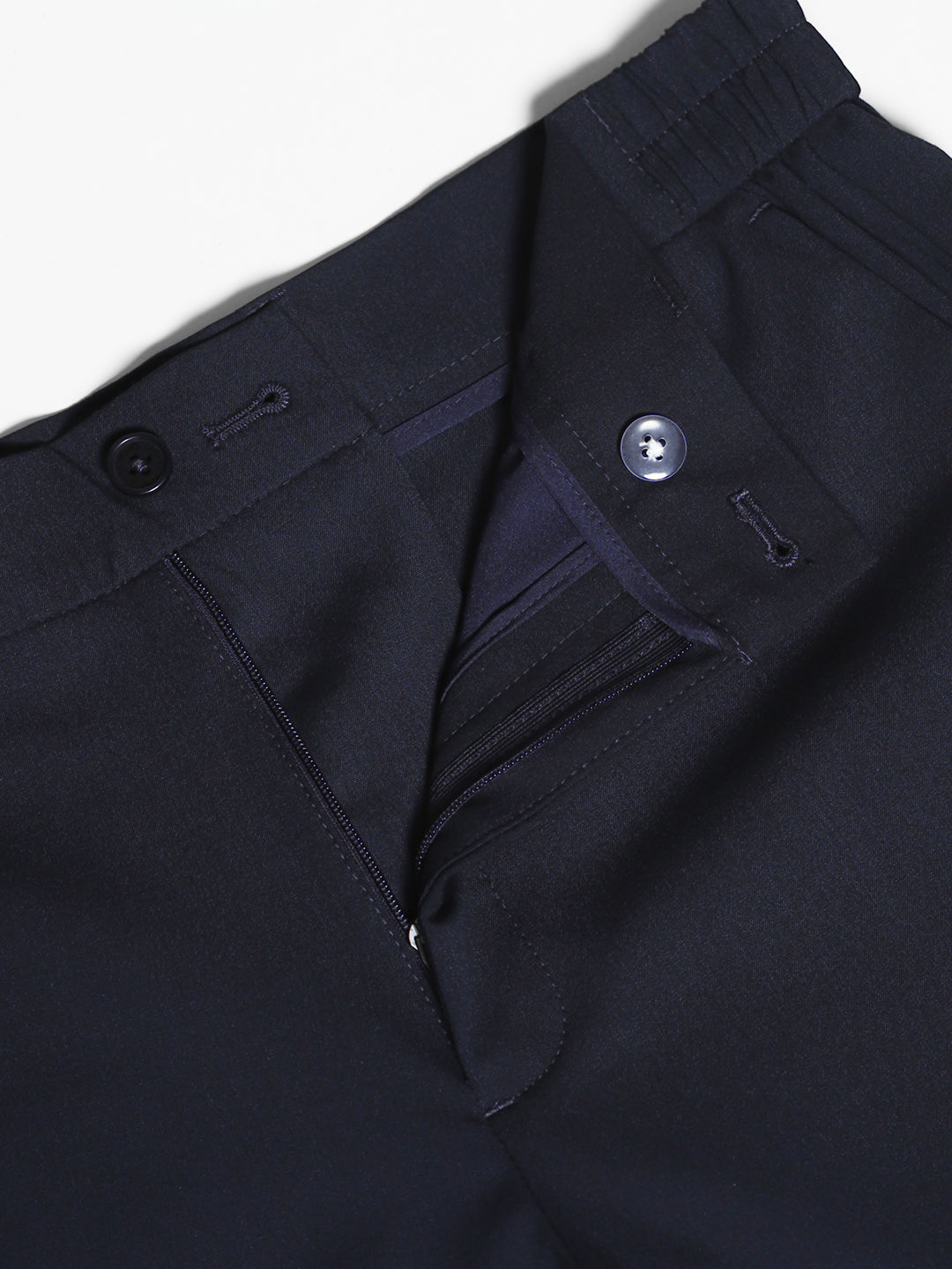 Men's Navy Blue Slim Fit Stretch Chinos