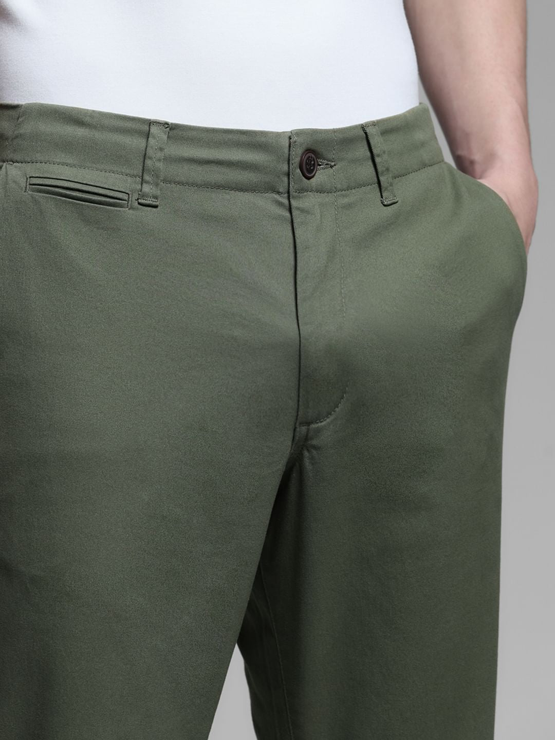 Green Mid Rise Chino Pants