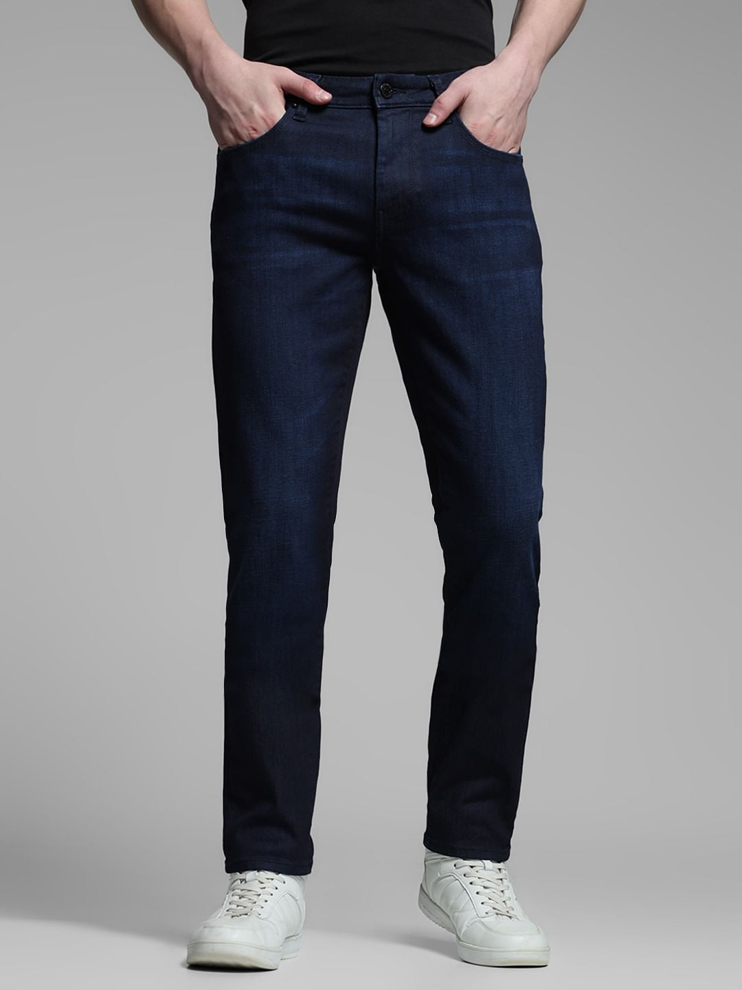 Dark Blue Low Rise Glenn Slim Fit Jeans - 28/30