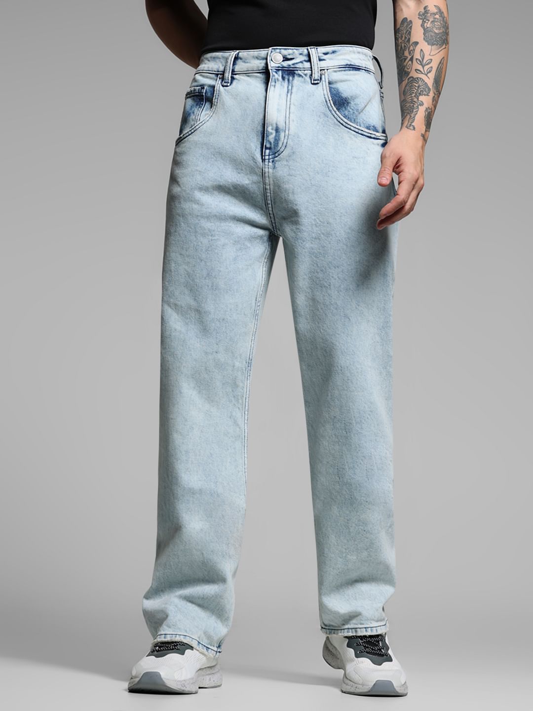 Light Blue High Rise Dario Loose Fit Jeans