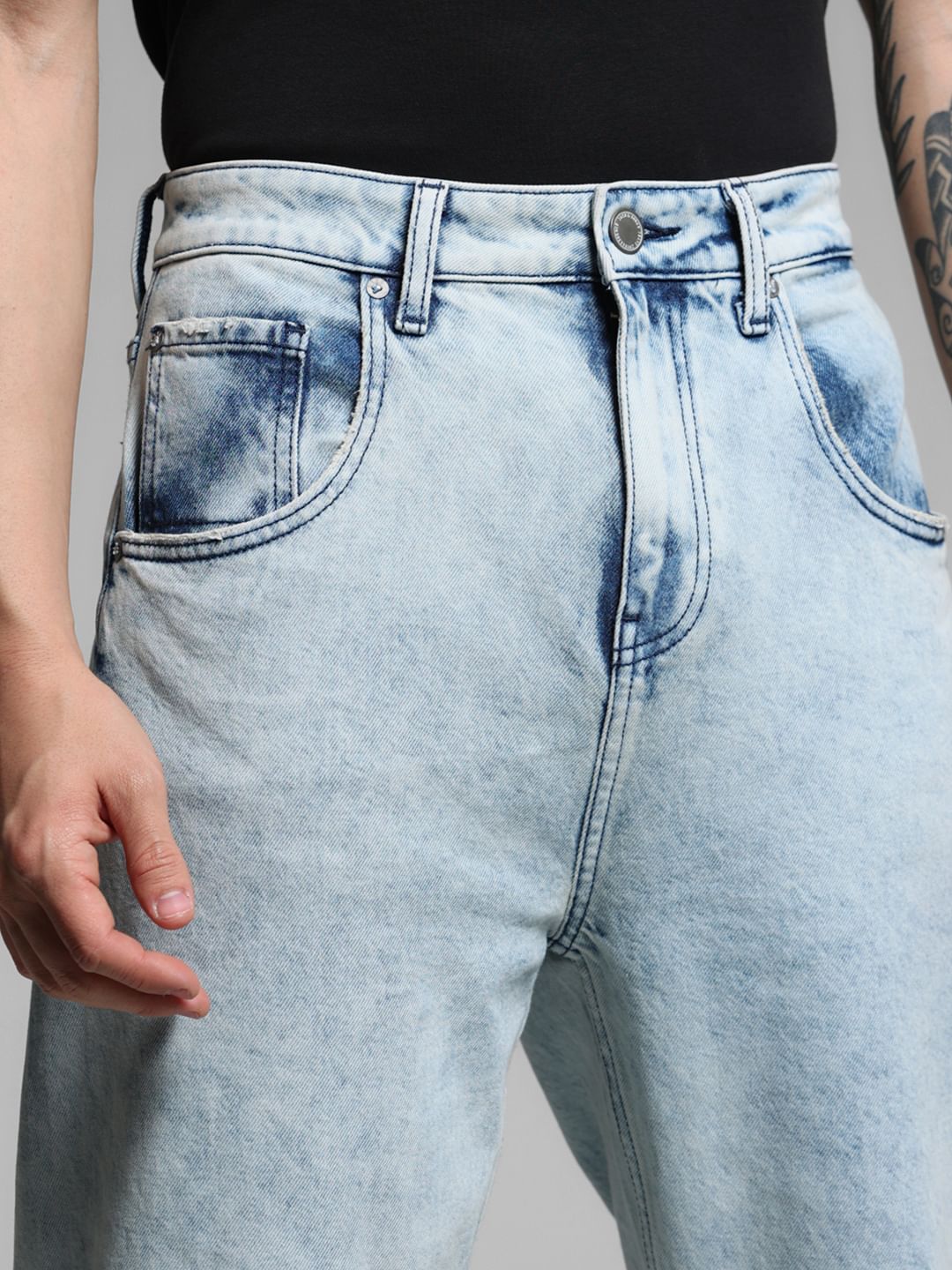 Light Blue High Rise Dario Loose Fit Jeans