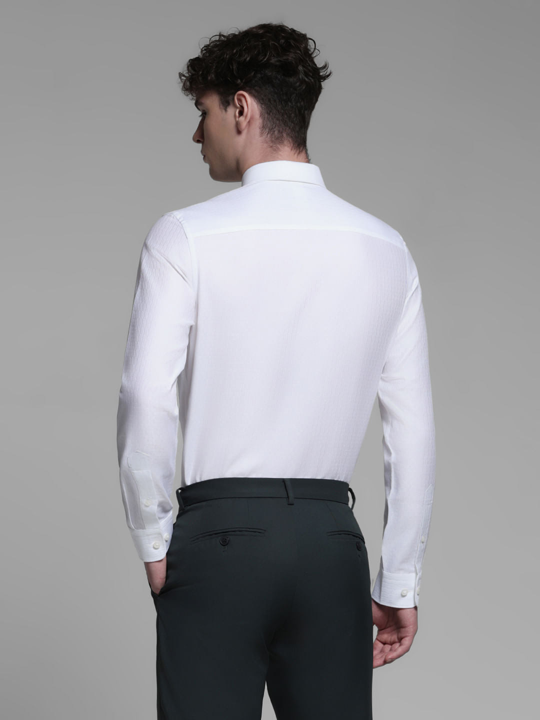 WHITE FULL SLEEVES SHIRT