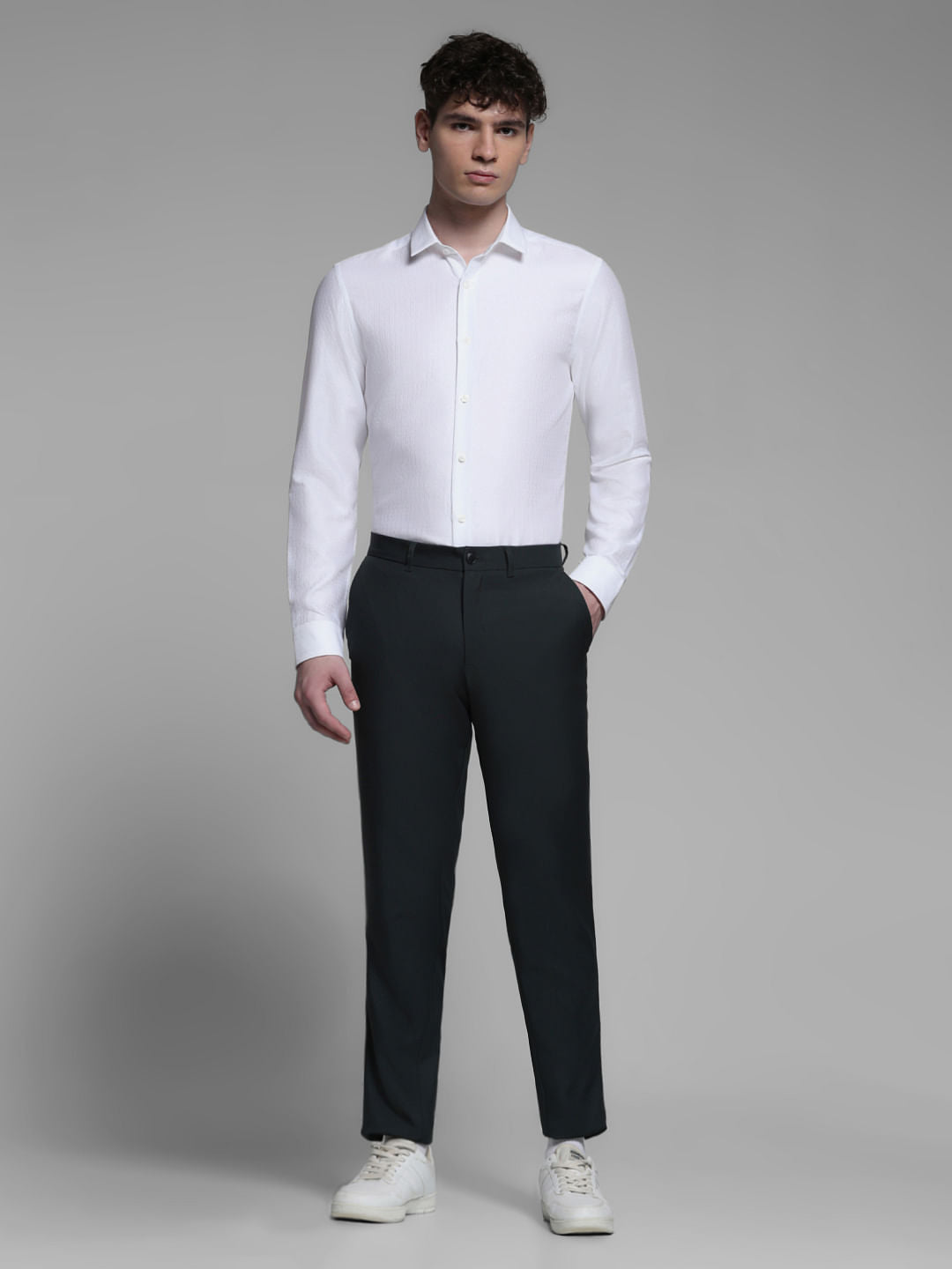 WHITE FULL SLEEVES SHIRT