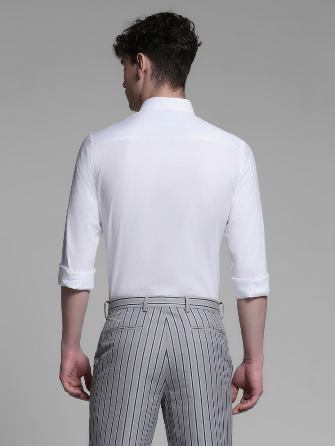 BLUE COTTON FULL SLEEVES SHIRT