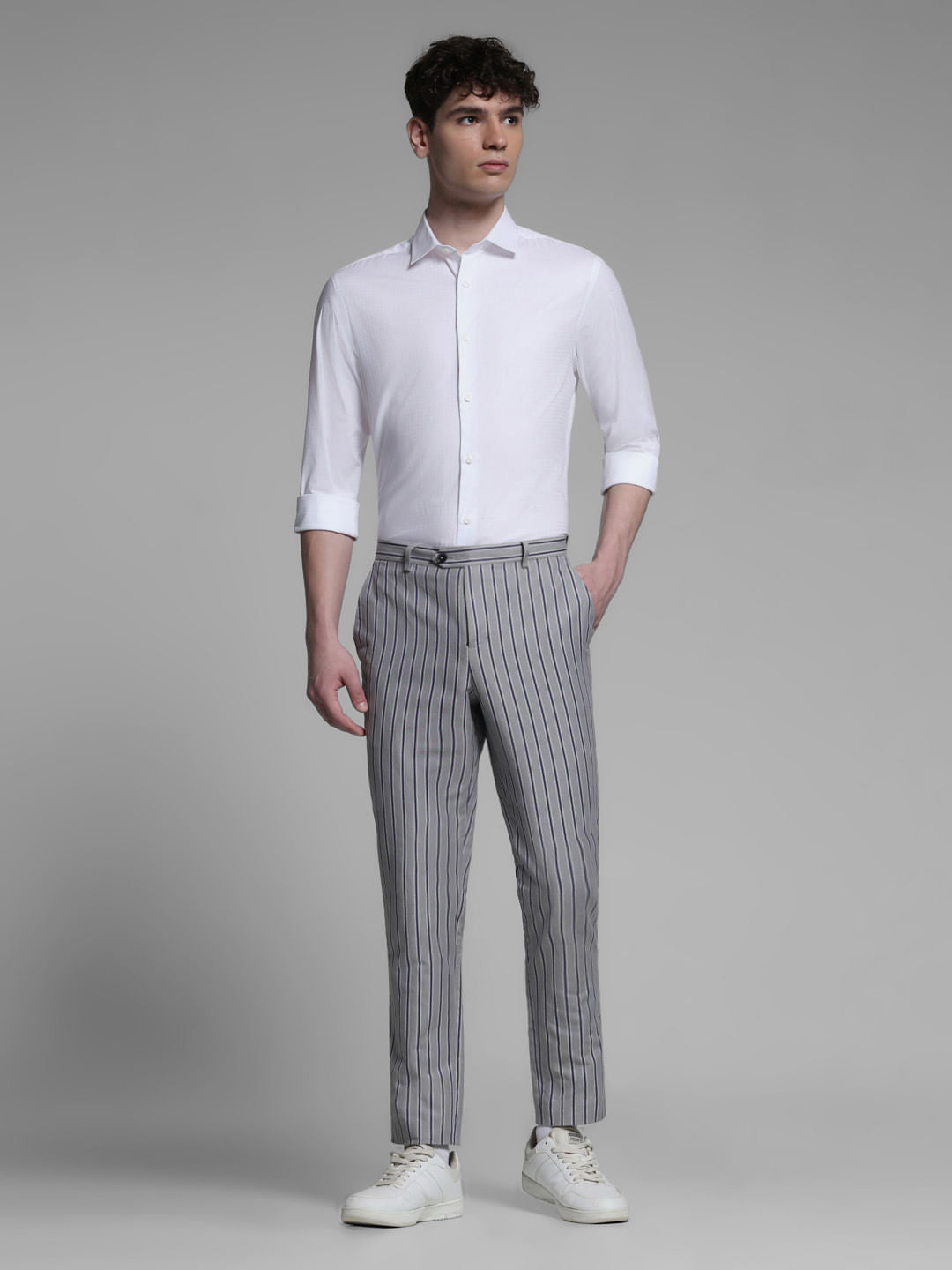 BLUE COTTON FULL SLEEVES SHIRT