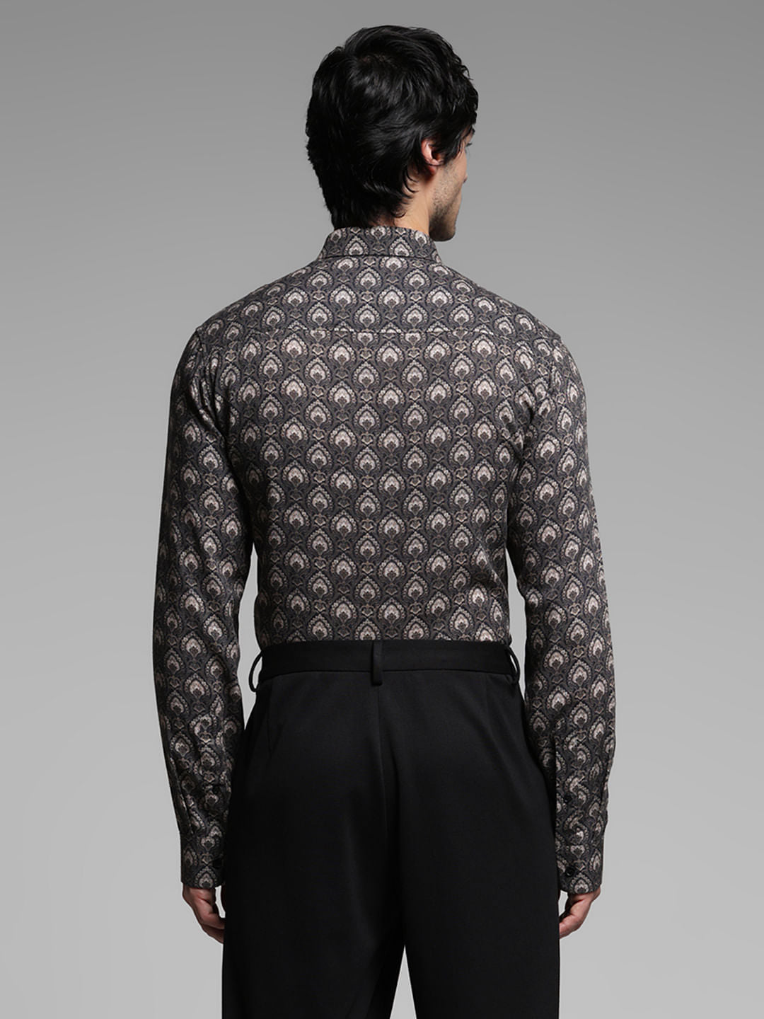 Black Abstract Print Shirt