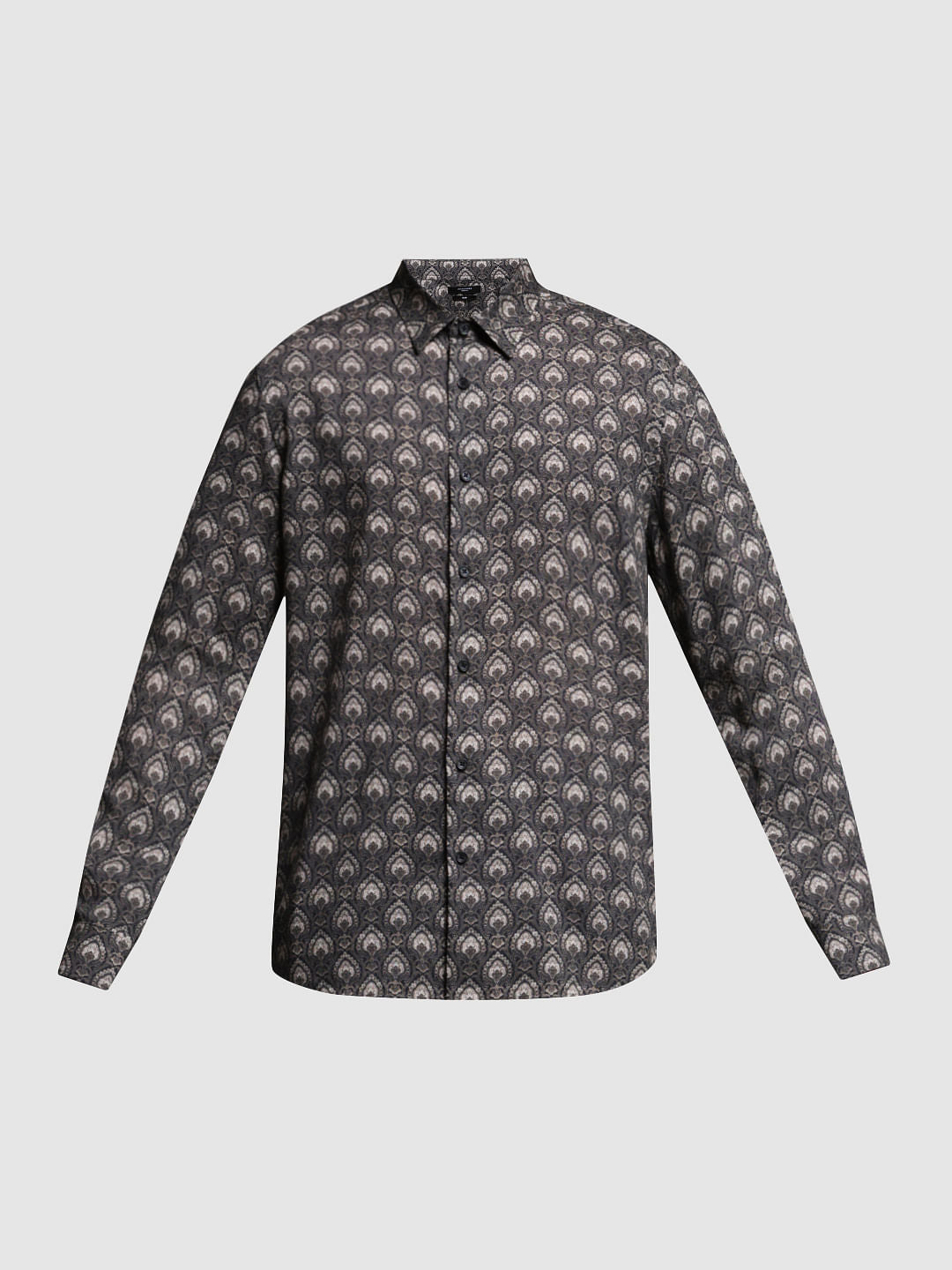 Black Abstract Print Shirt