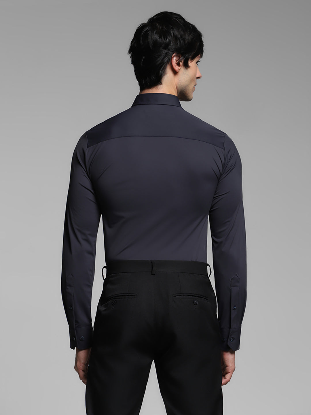 Navy Blue Slim Fit Shirt