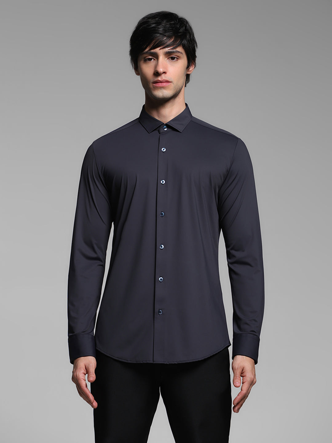 Navy Blue Slim Fit Shirt