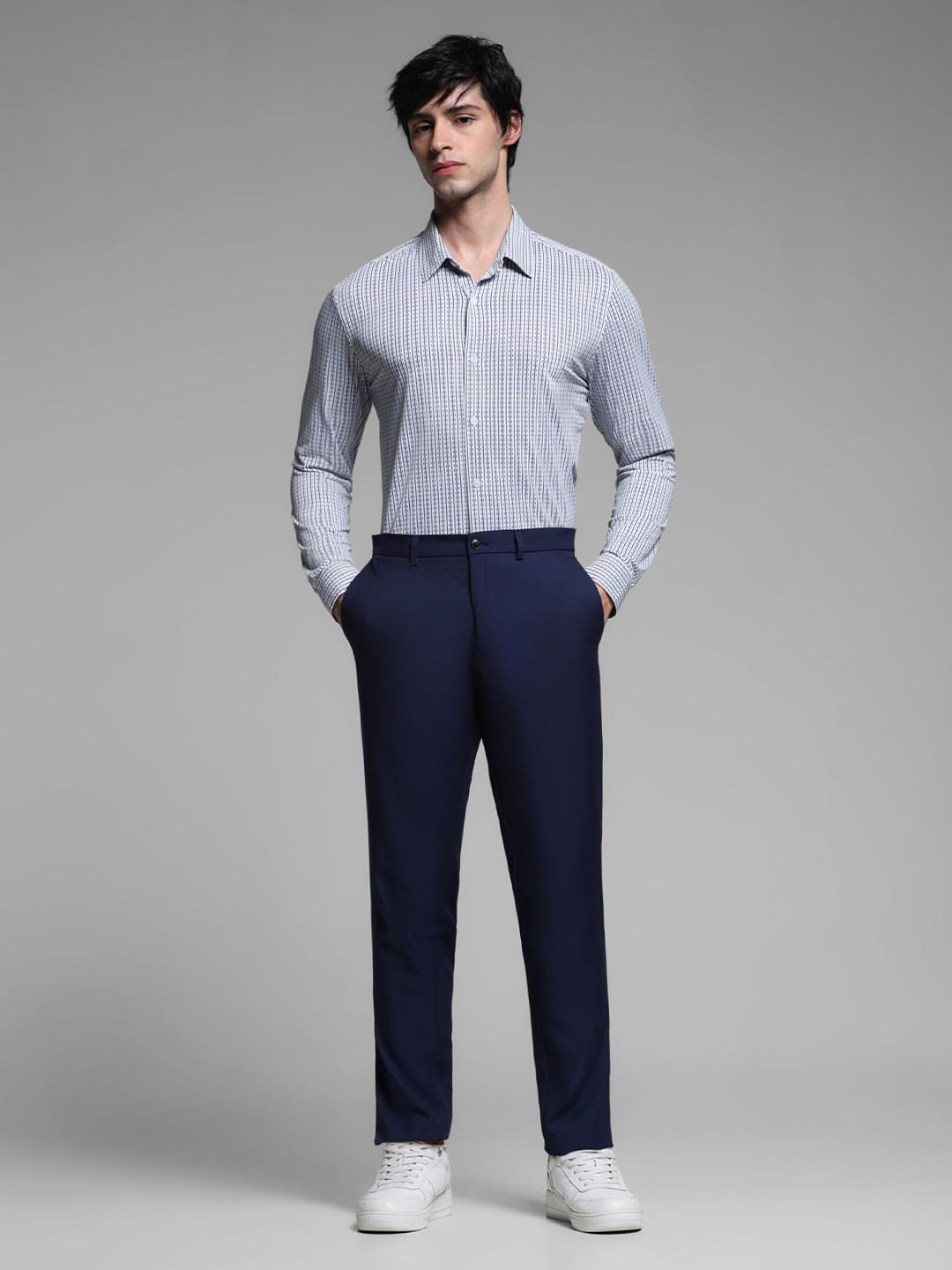 White Printed Knitted Shirt