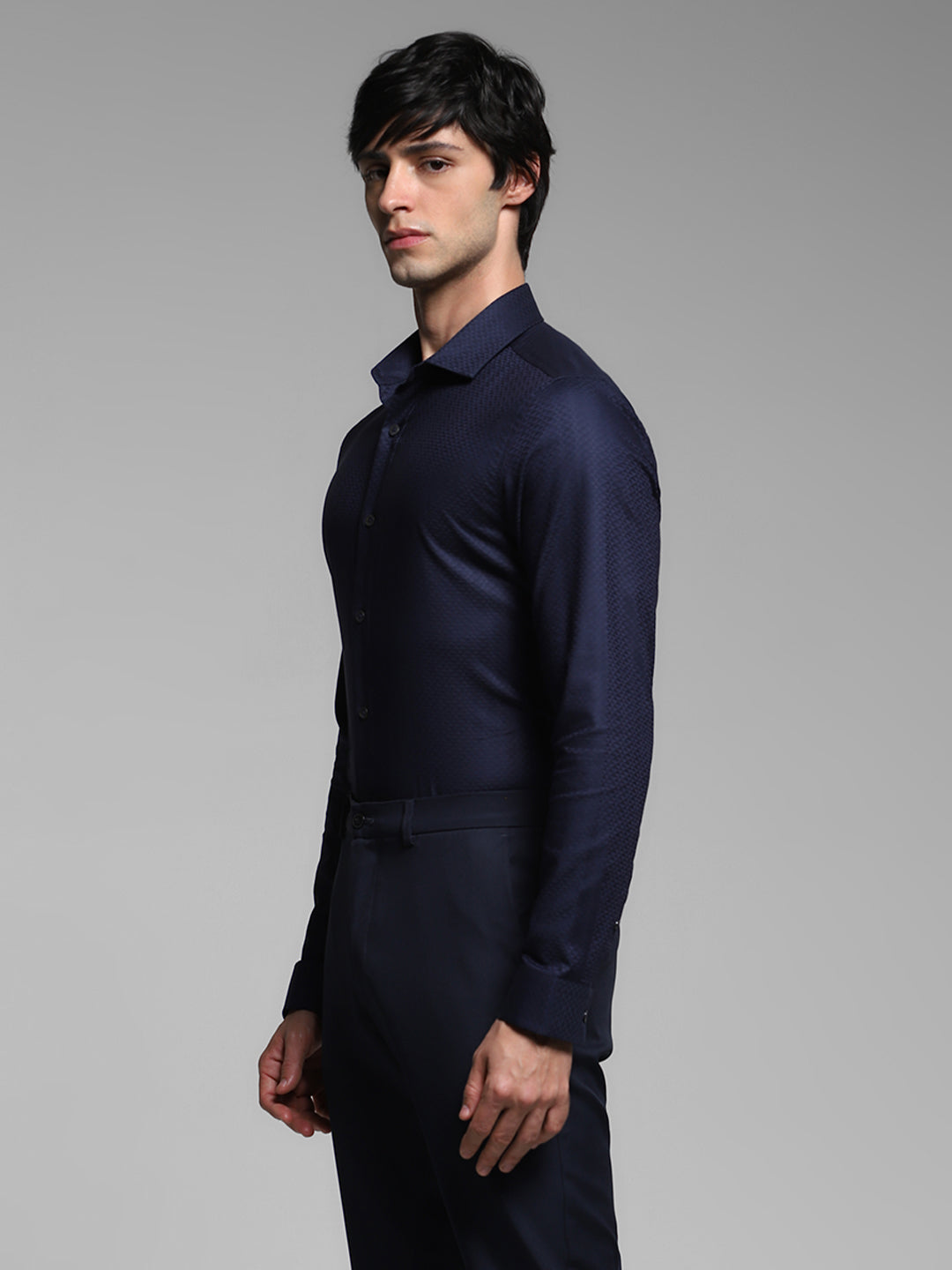 Dark Blue Dobby Formal Shirt
