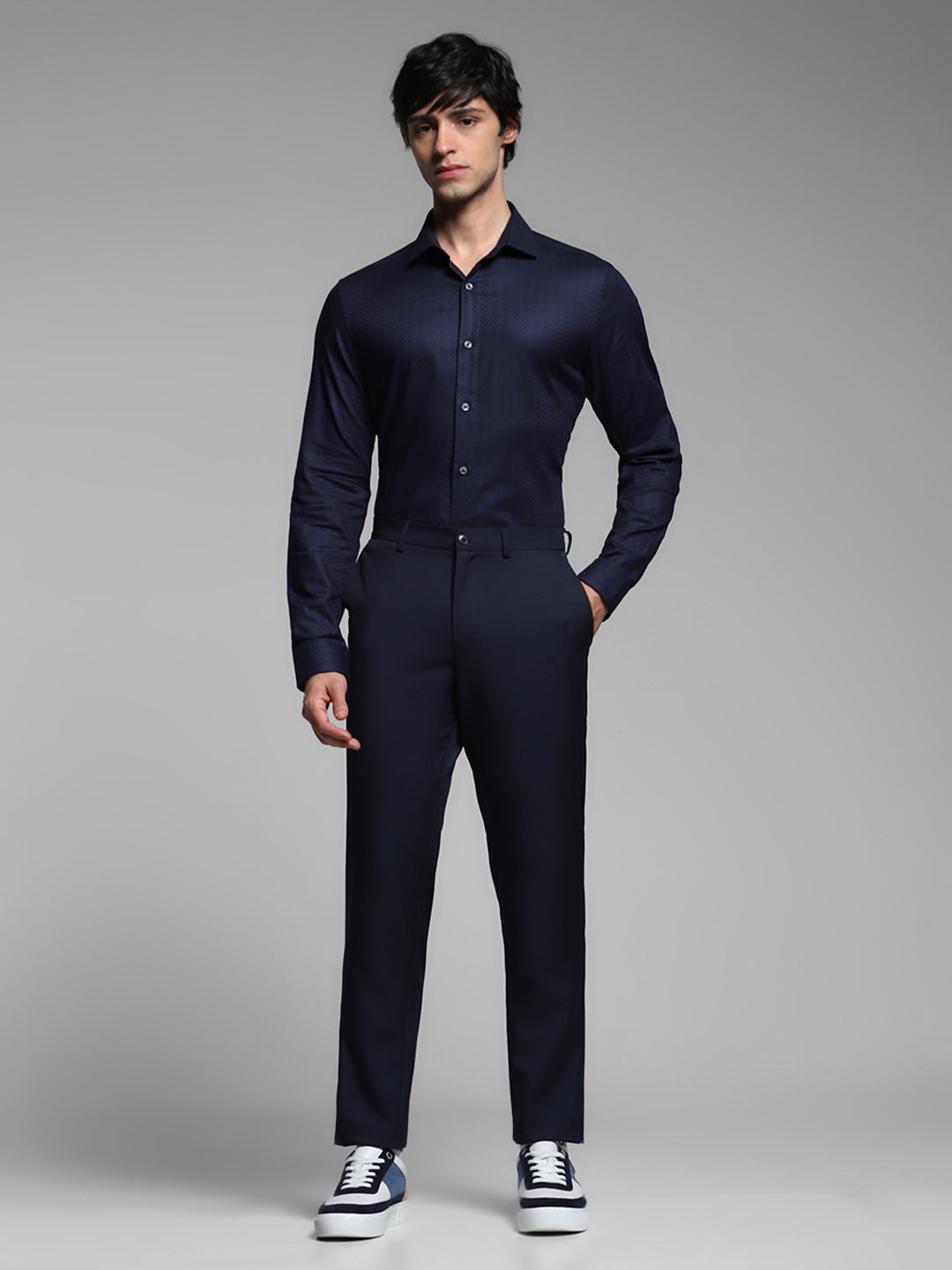 Dark Blue Dobby Formal Shirt