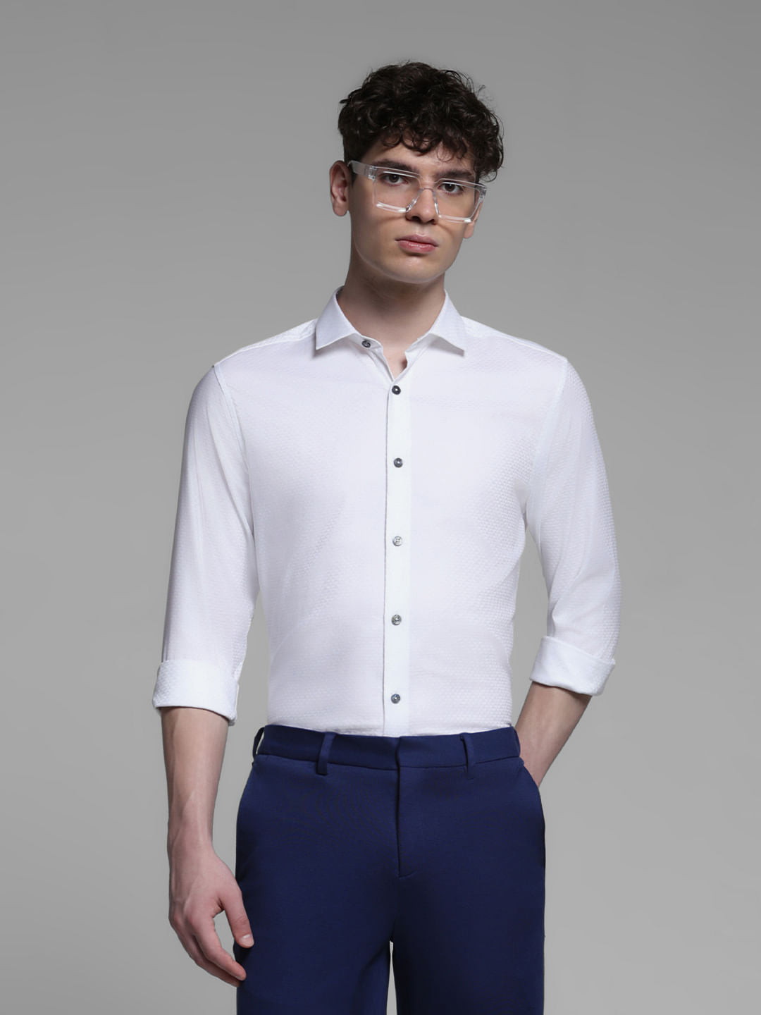 WHITE SLIM FIT SHIRT