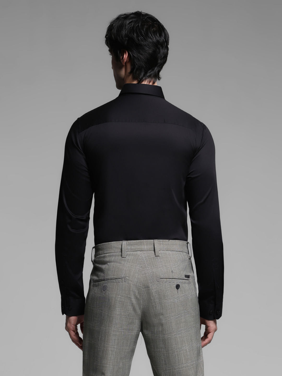 Black Cotton Formal Shirt
