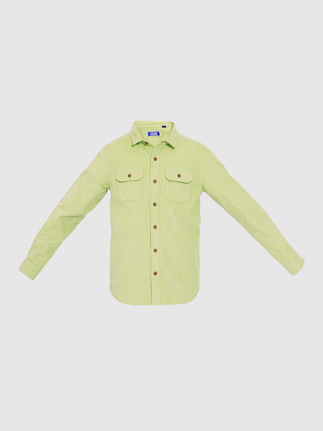 Boys Pastel Green Corduroy Shirt