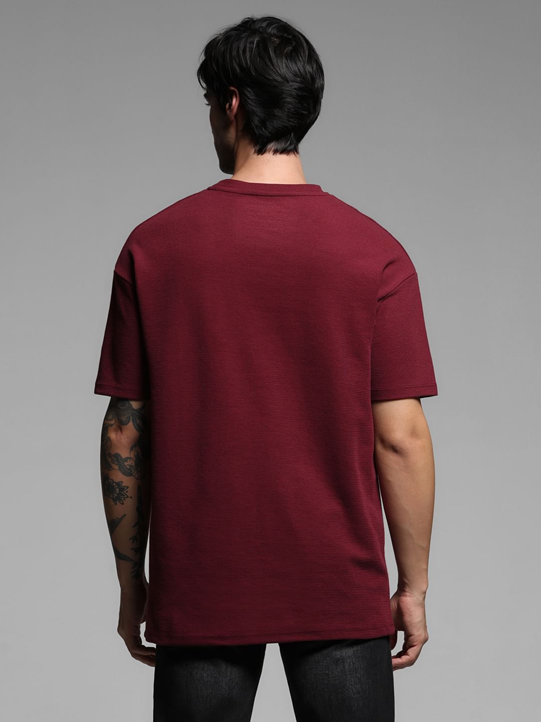 RED OVERSIZED COTTON T-SHIRT