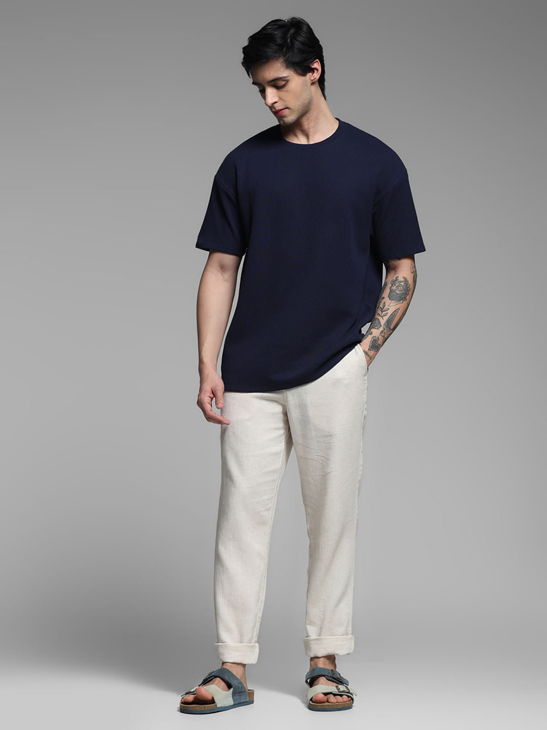 Navy Blue Crew Neck T-shirt