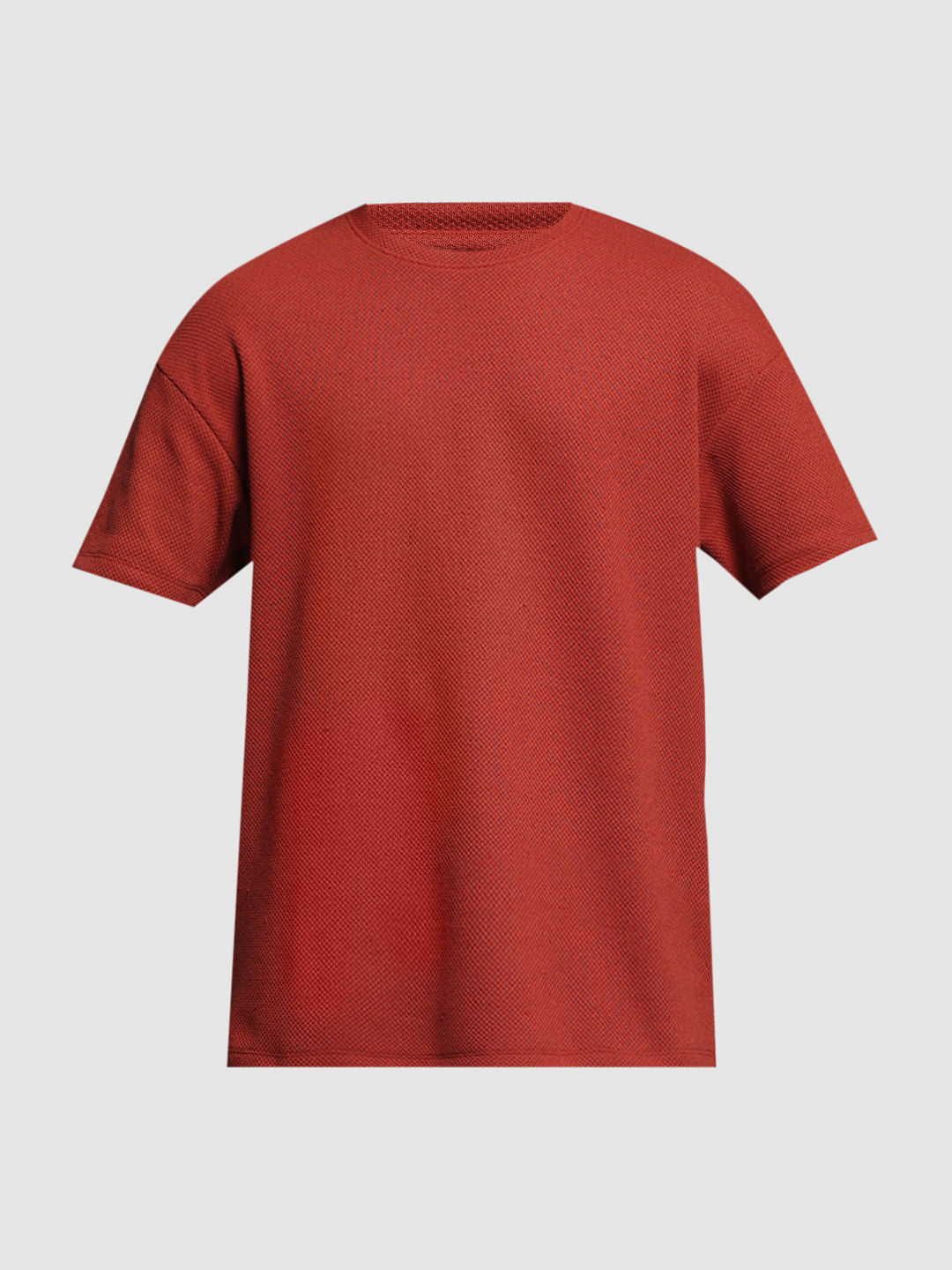 Dark Red Crew Neck T-shirt