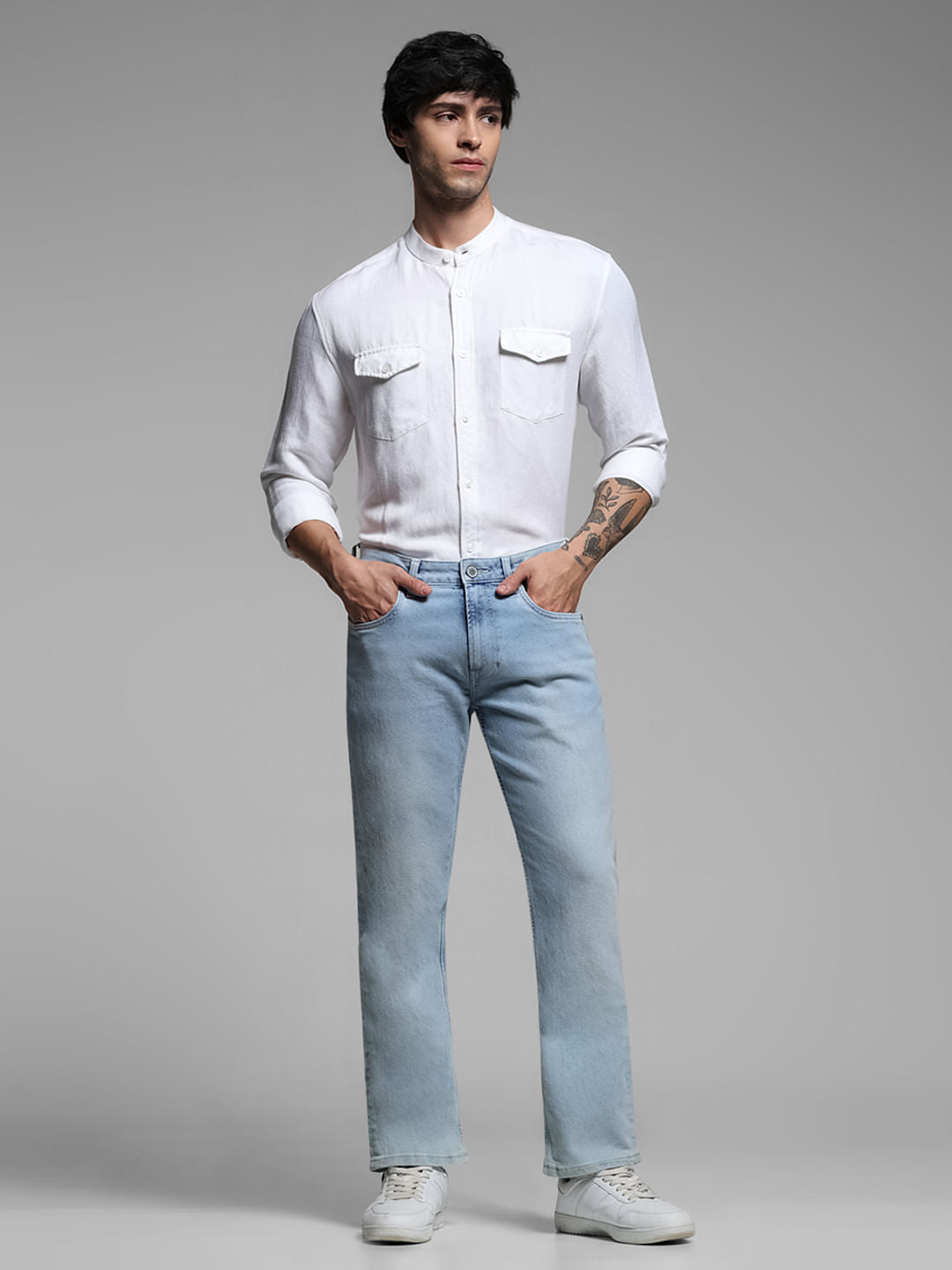 WHITE LINEN SHIRT