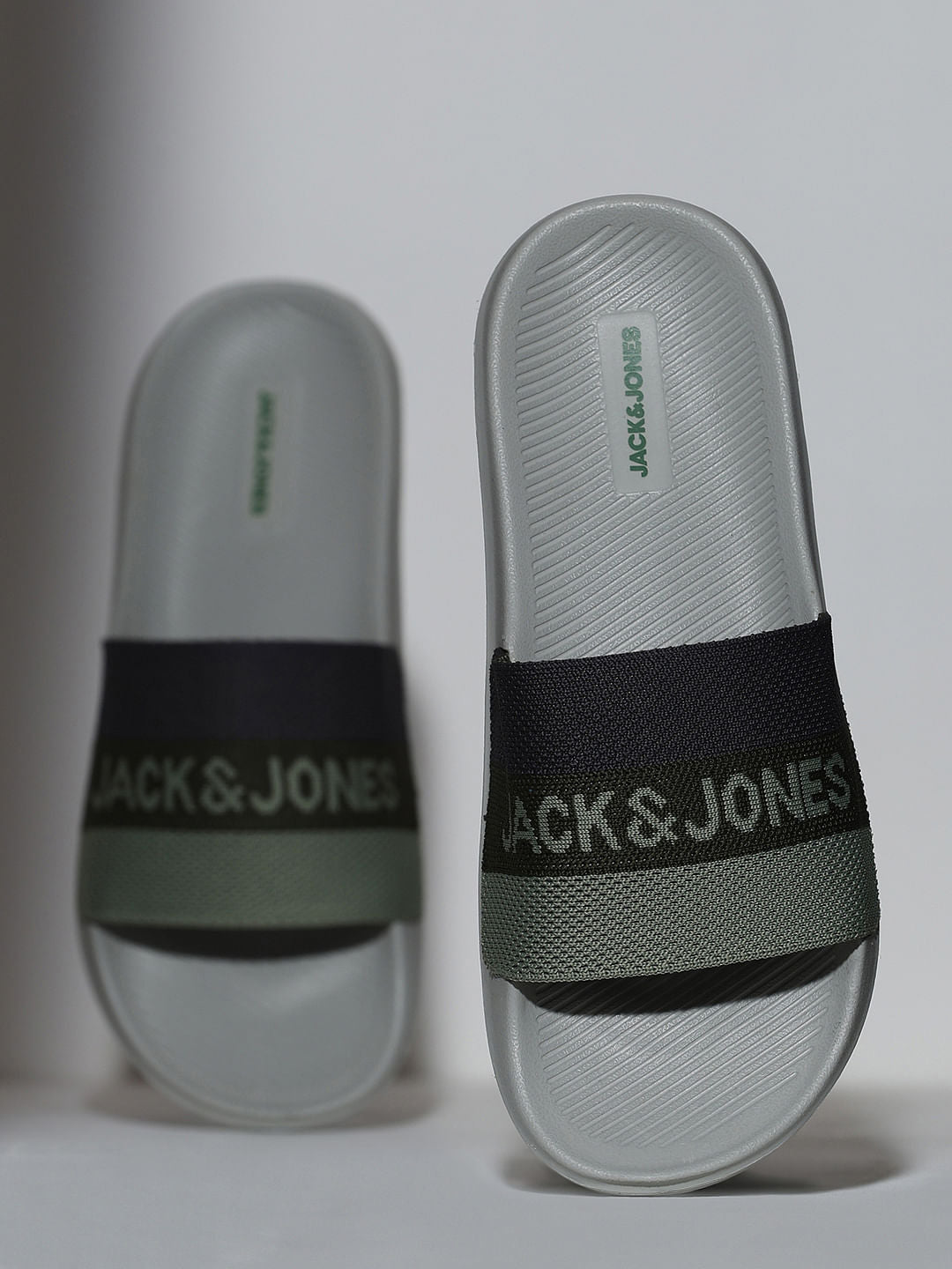 Ash Grey Printed Pool Sliders - 40