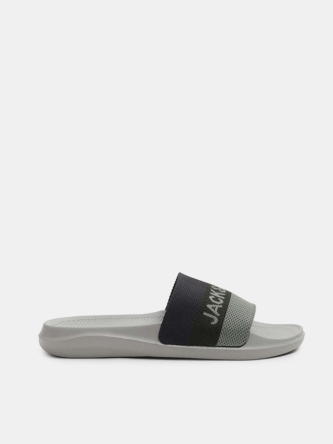 Ash Grey Printed Pool Sliders