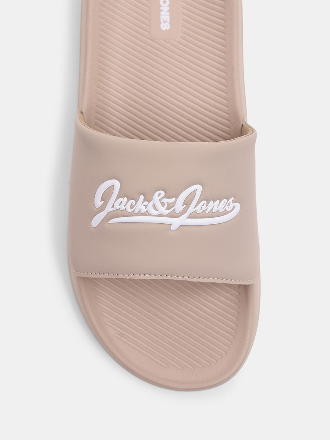 Brown Logo Print Pool Sliders
