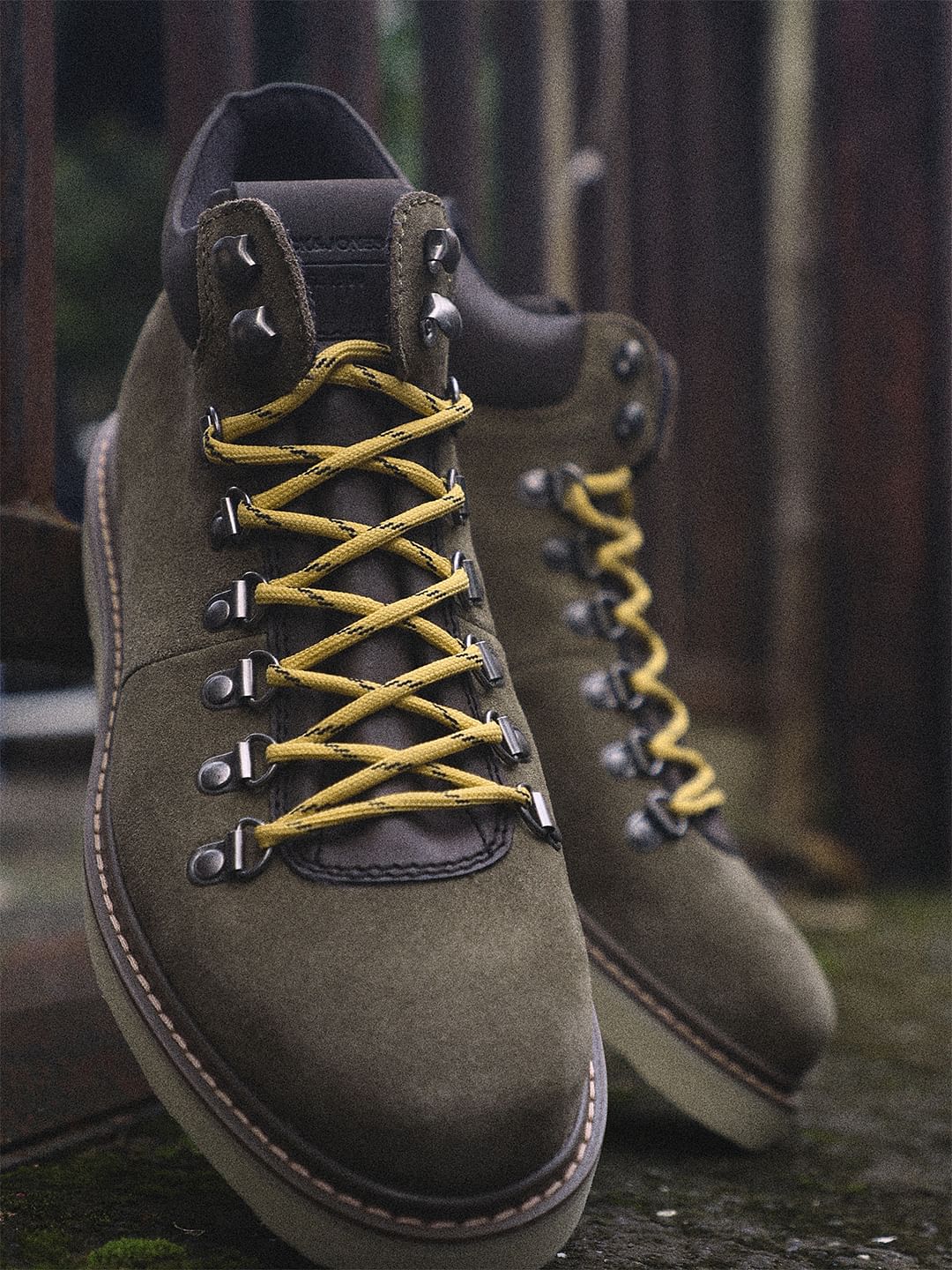 Green Hi-Top Suede Boots