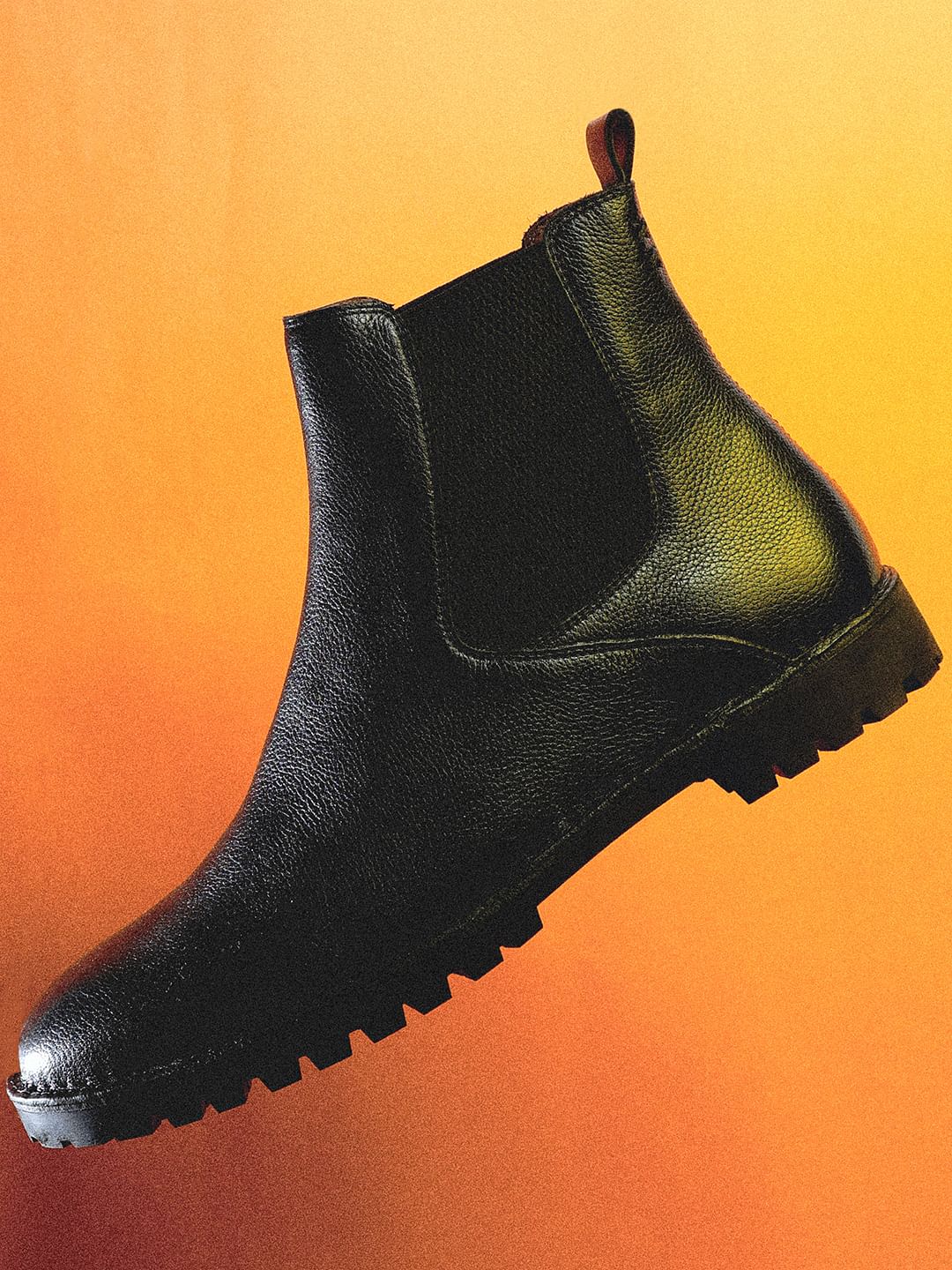 Black Premium Leather Chelsea Boots