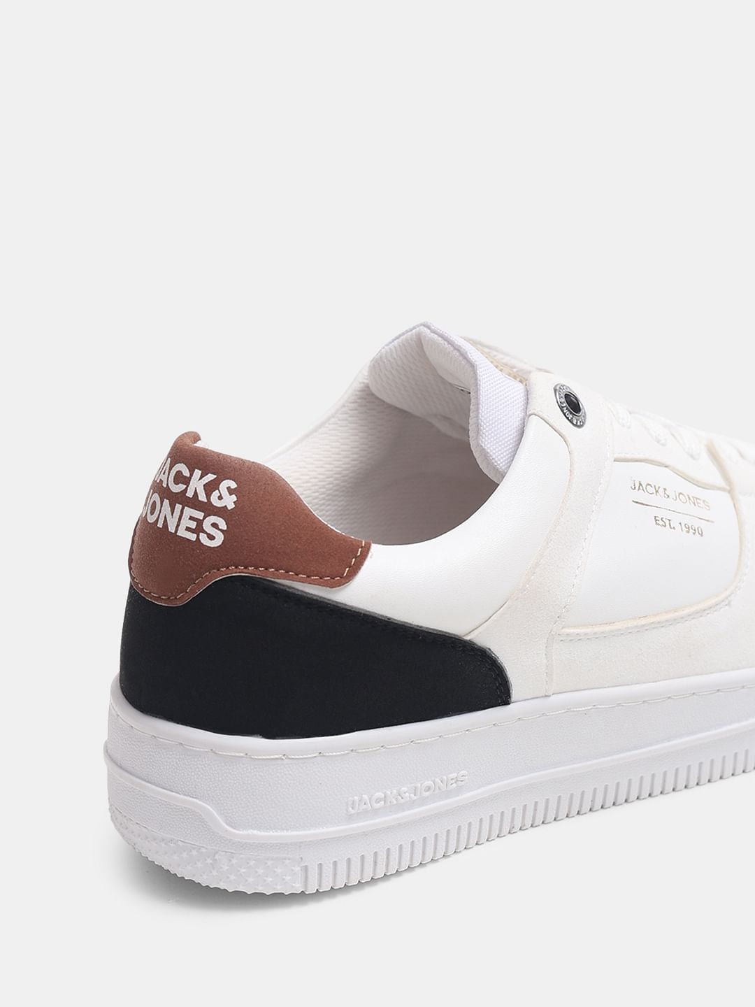 White Colourblocked Sneakers