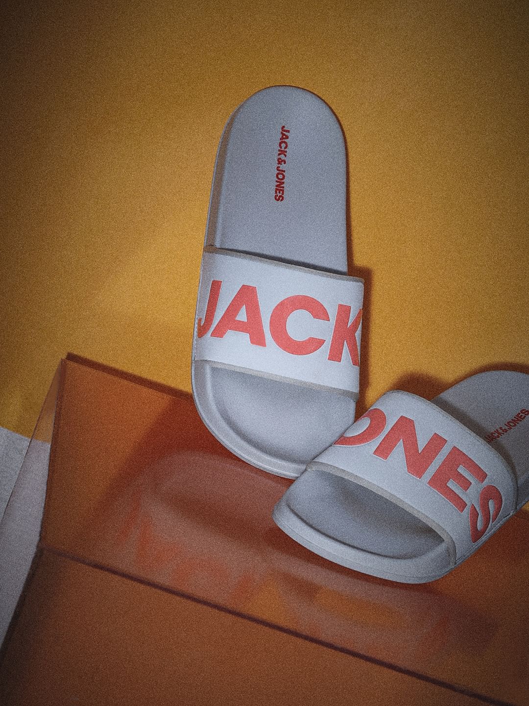 Grey Logo Print Pool Sliders