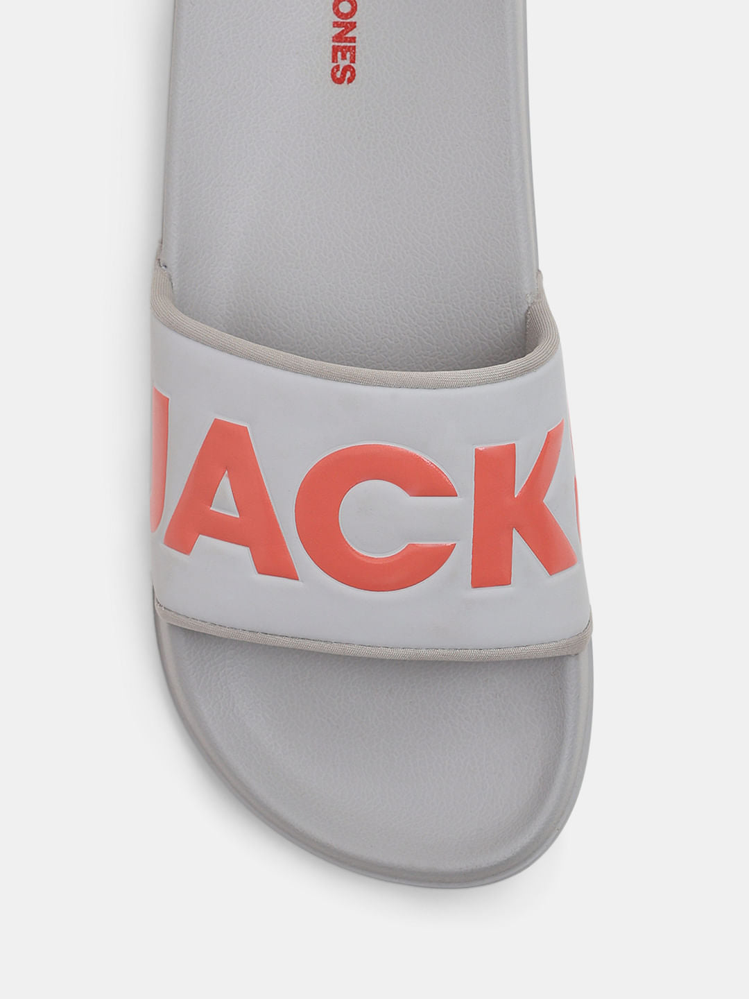 Grey Logo Print Pool Sliders