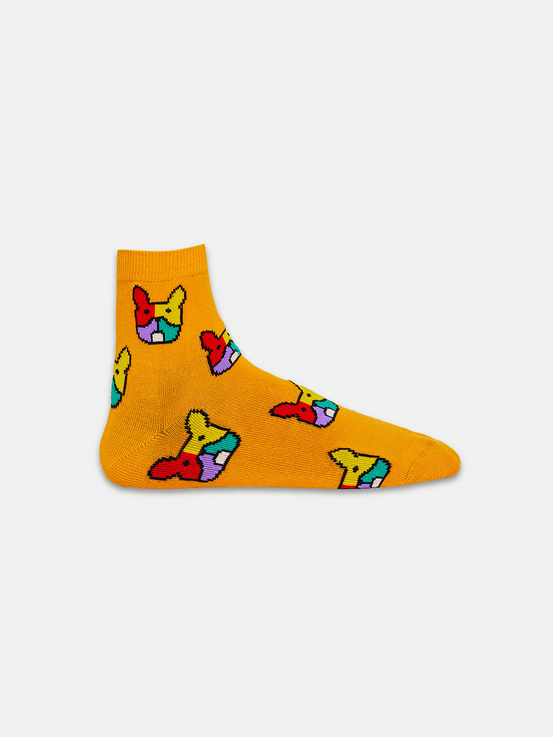 Boys Pack Of 3 Jacquard Printed Socks