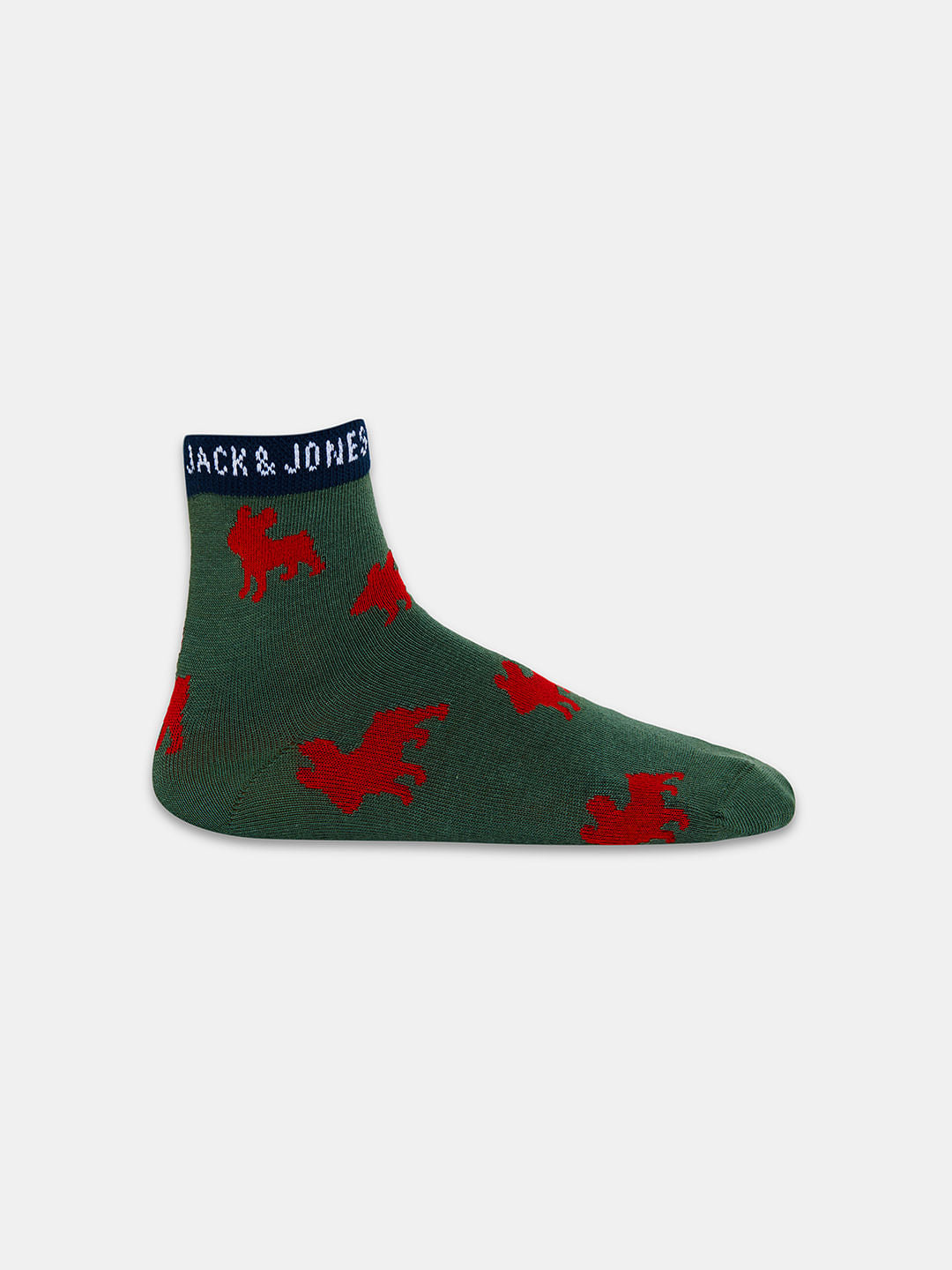 Boys Pack Of 3 Jacquard Printed Socks