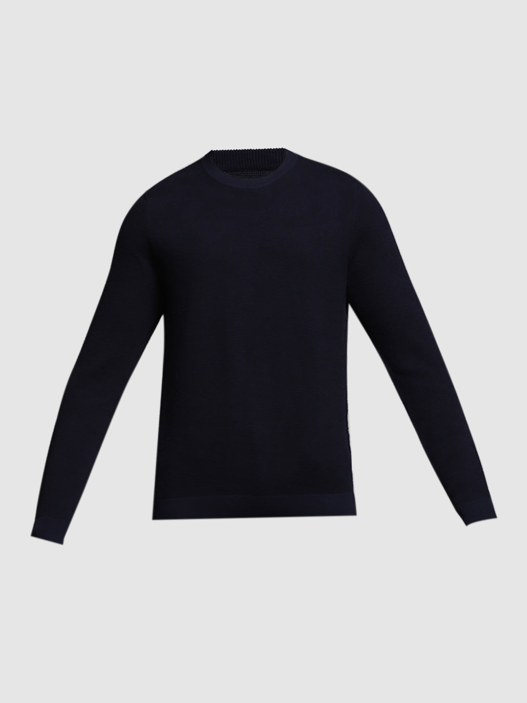 Navy Blue Jacquard Pullover