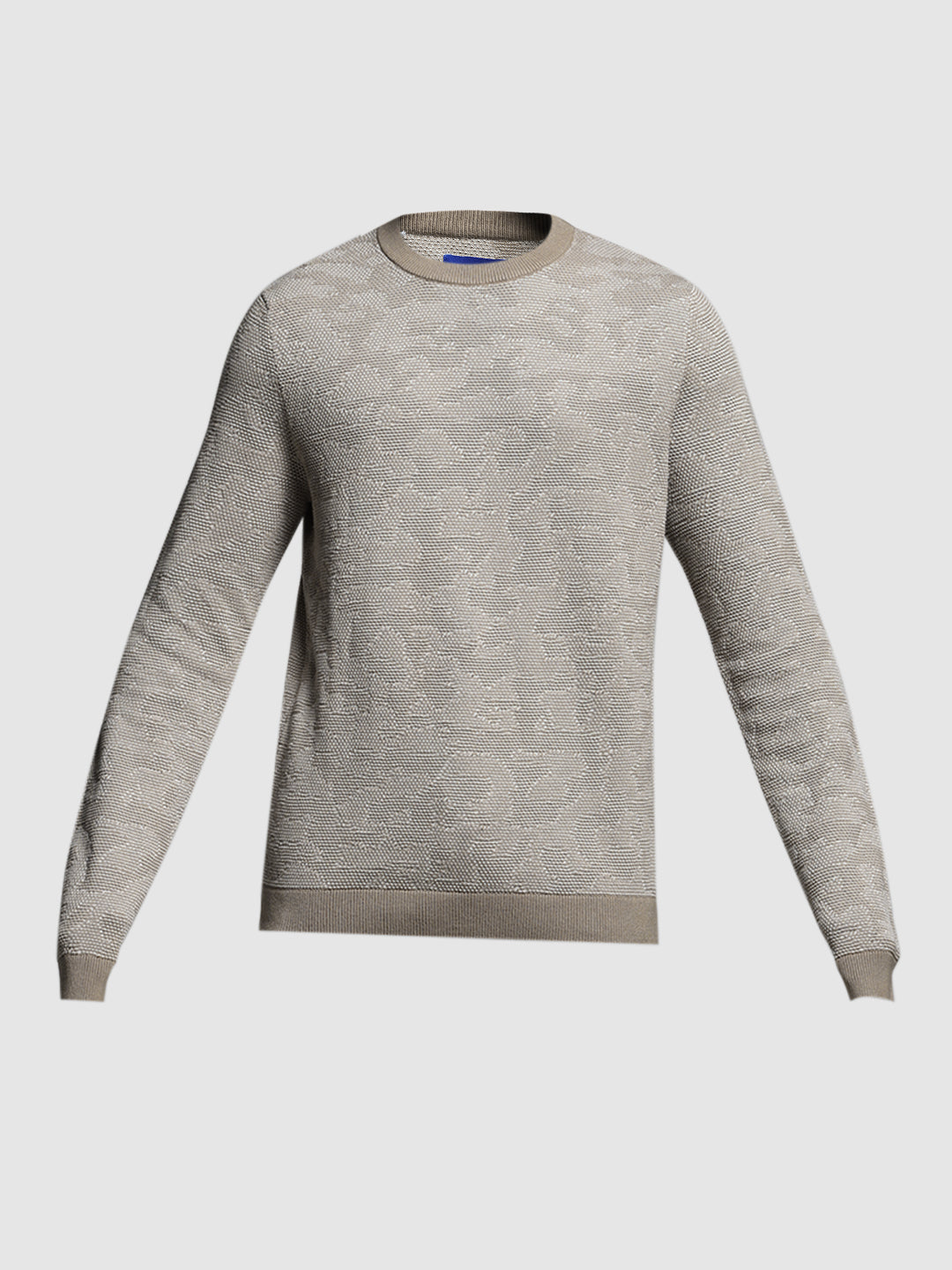 Beige Jacquard Pullover