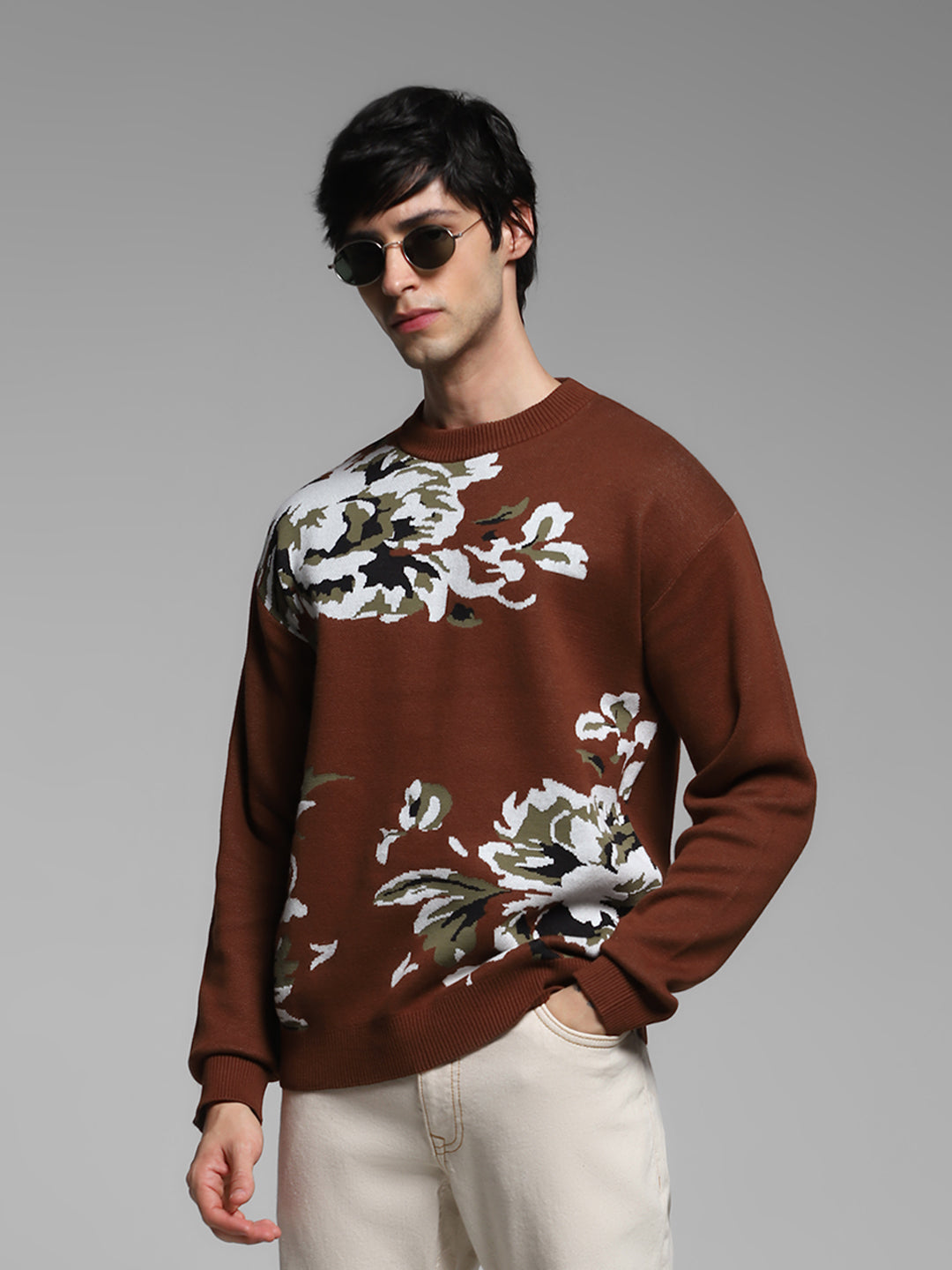 Floral Knit Pullover