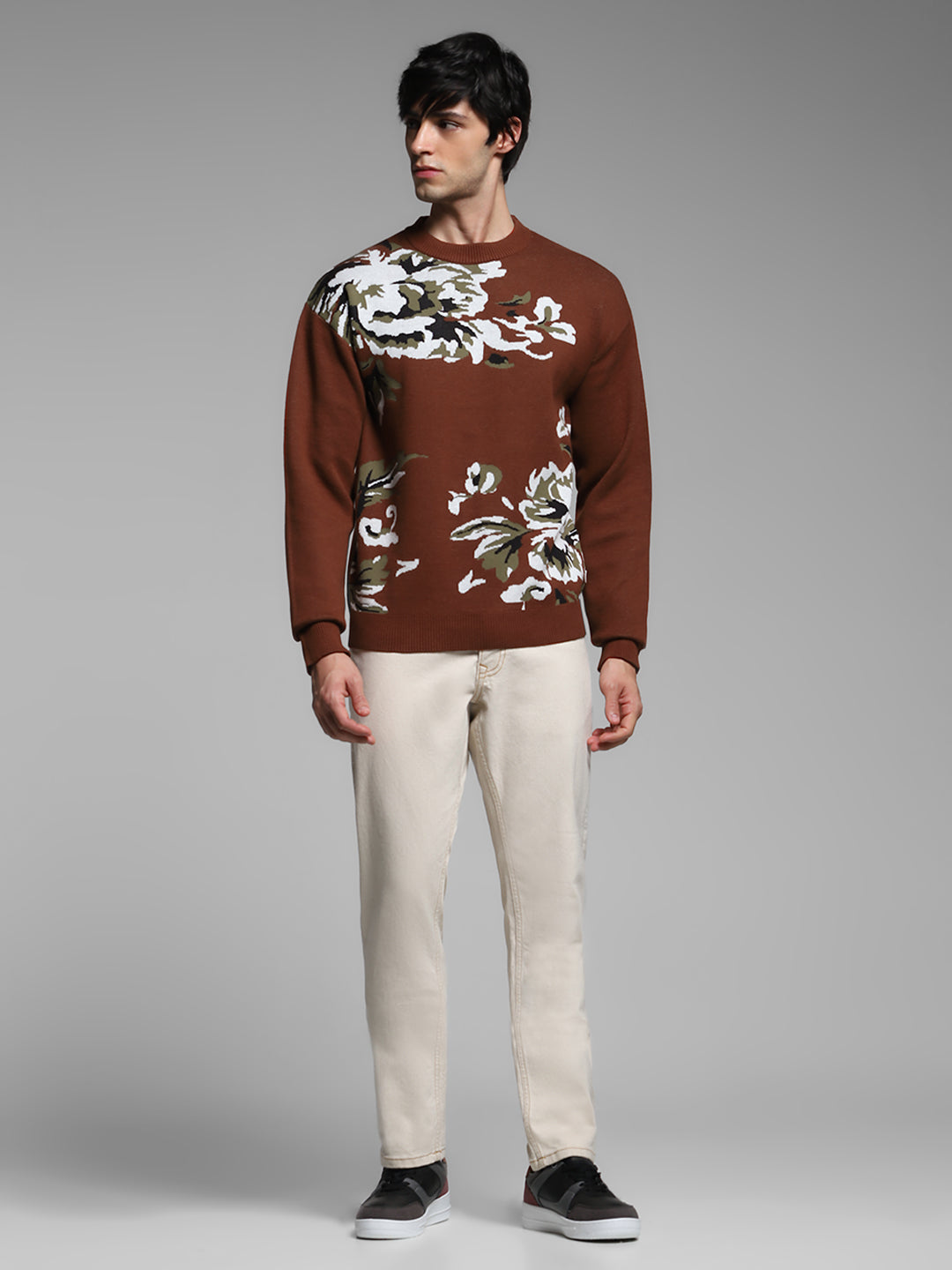 Floral Knit Pullover