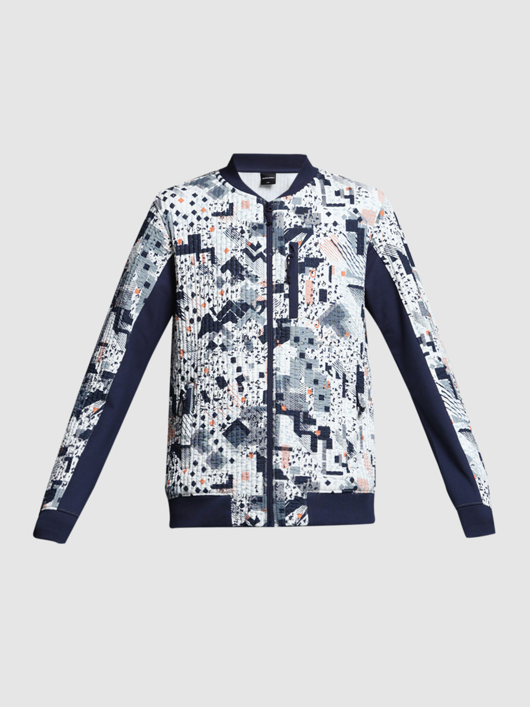 White Printed Sweat Jacket