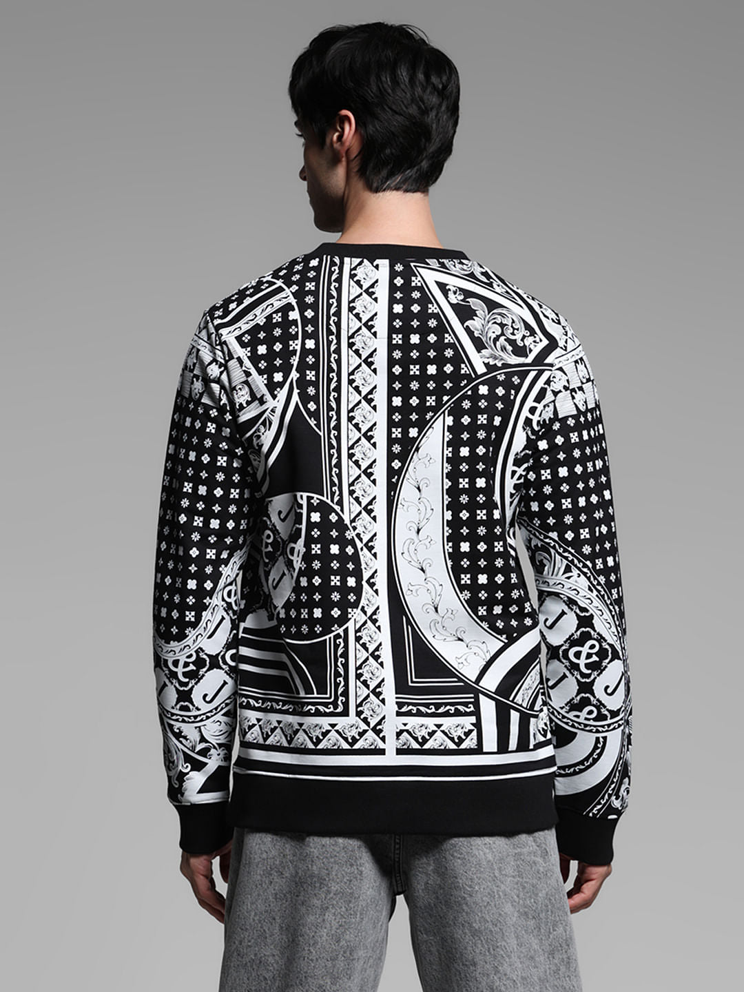 Black Printed Sweatshirt