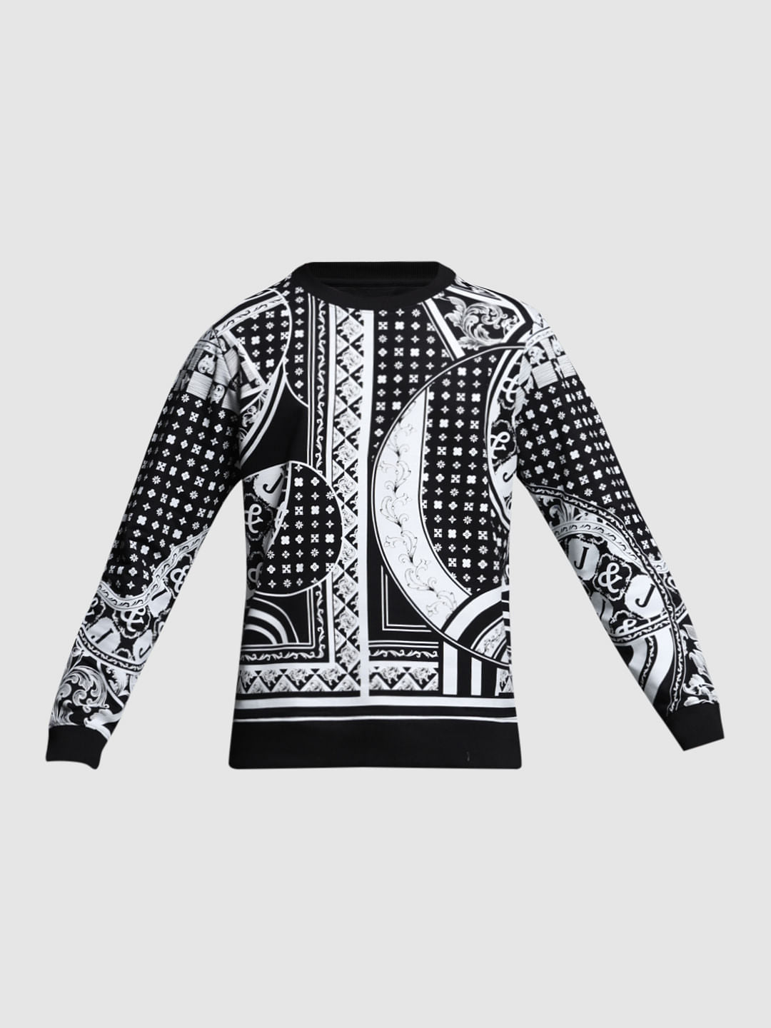 Black Printed Sweatshirt