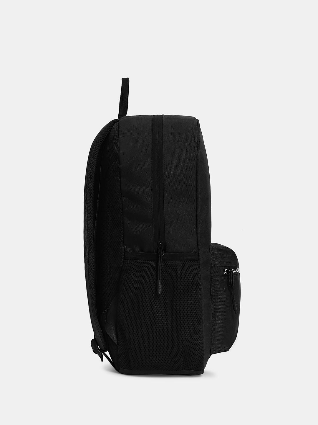 Black Logo Print Backpack