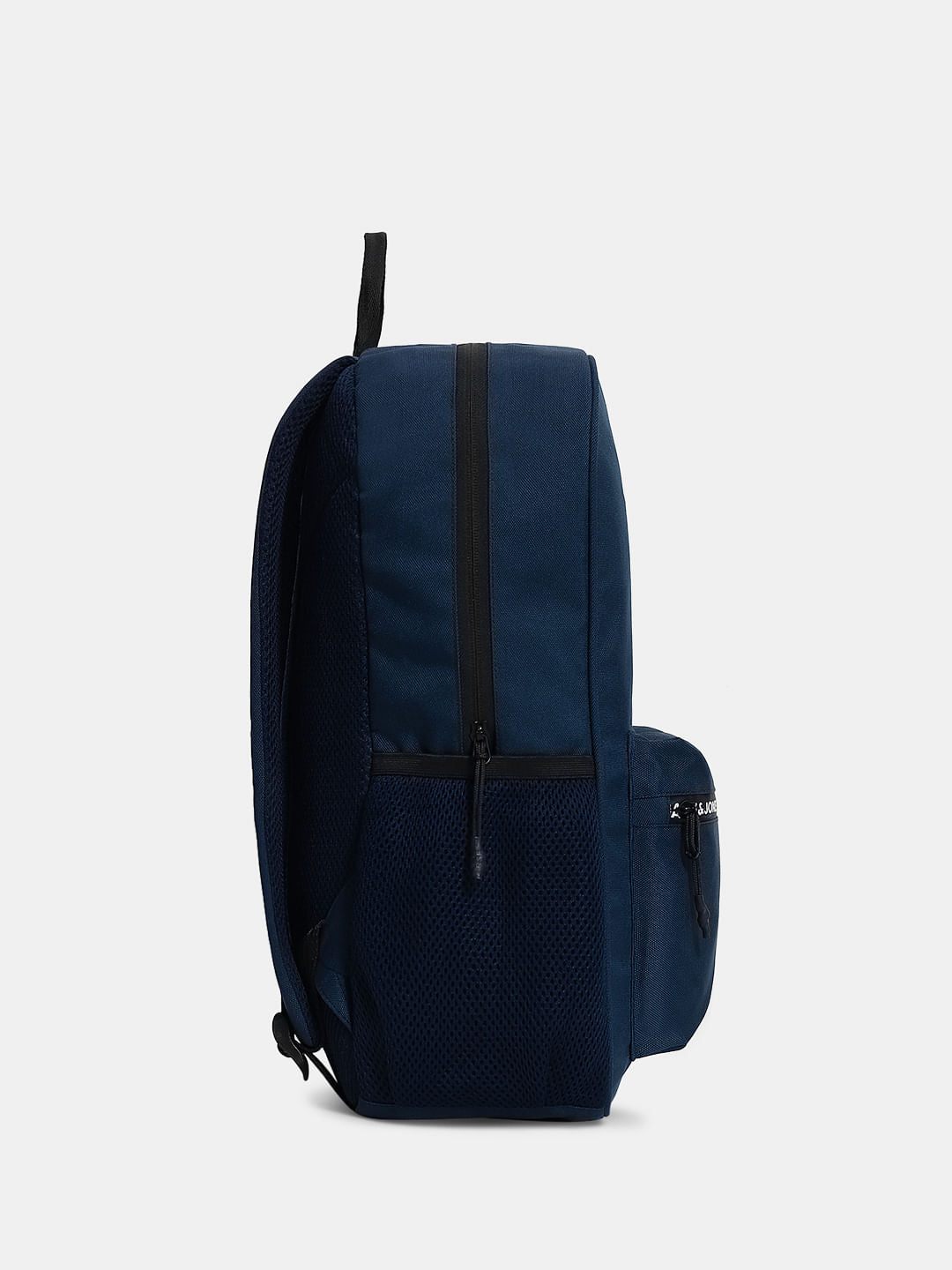 Navy Blue Logo Print Backpack