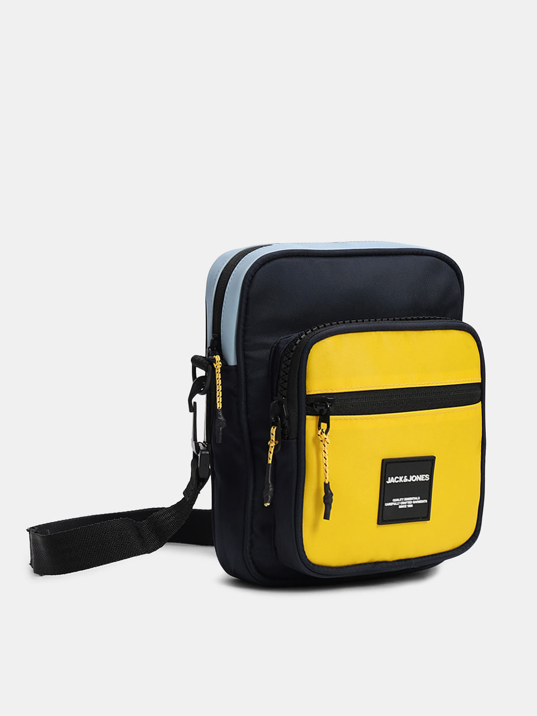 Navy Blue Colourblocked Sling Bag