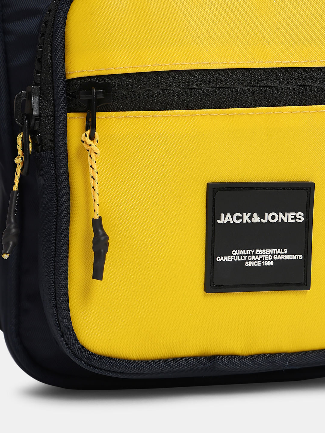 Navy Blue Colourblocked Sling Bag