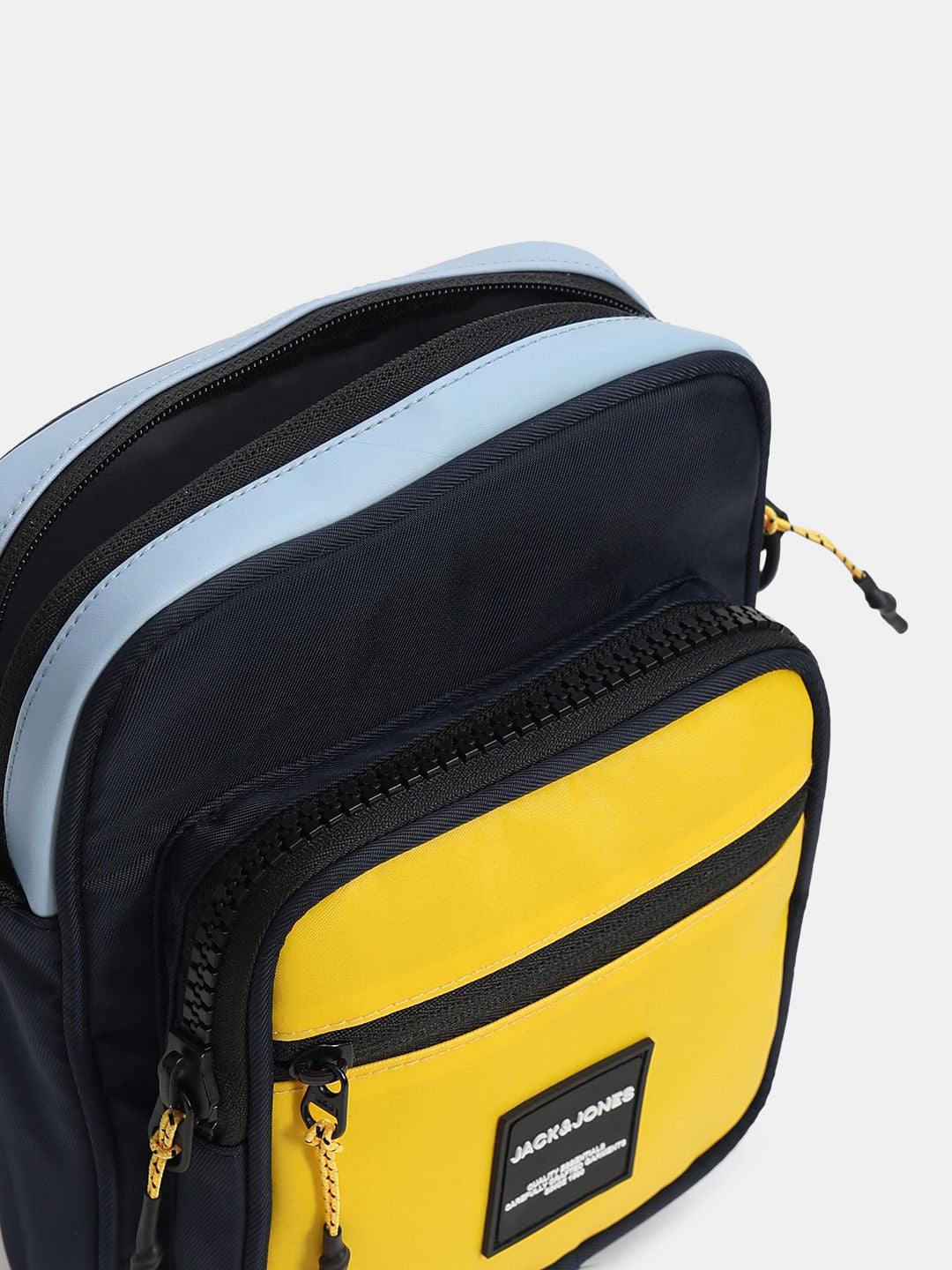 Navy Blue Colourblocked Sling Bag