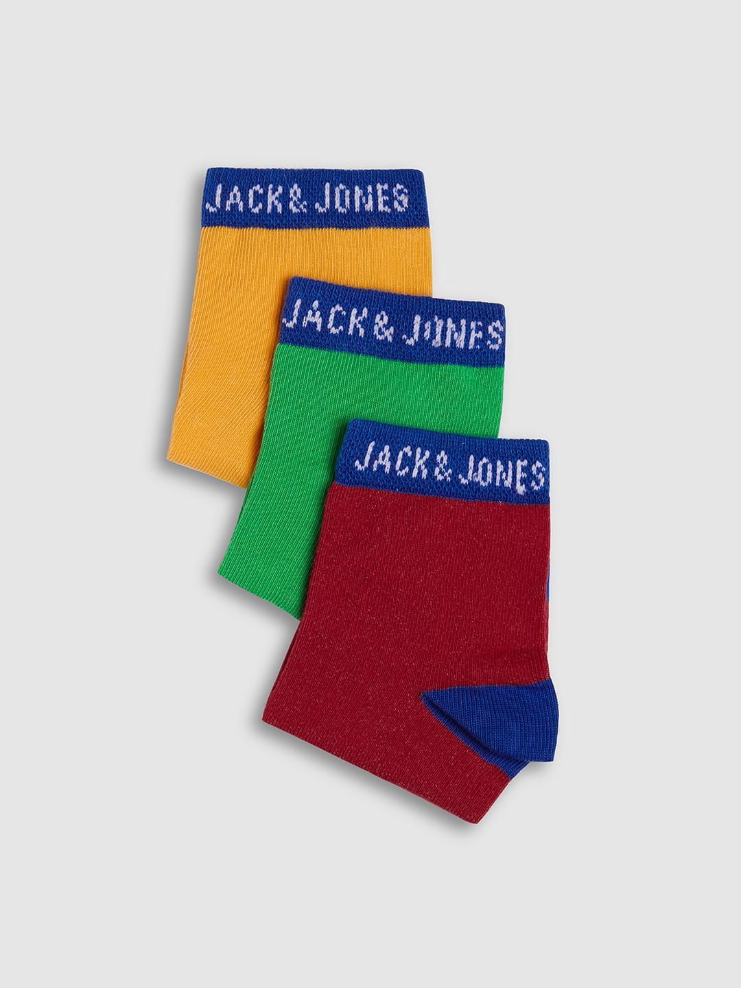 Boys Pack Of 3 Colourblocked Socks