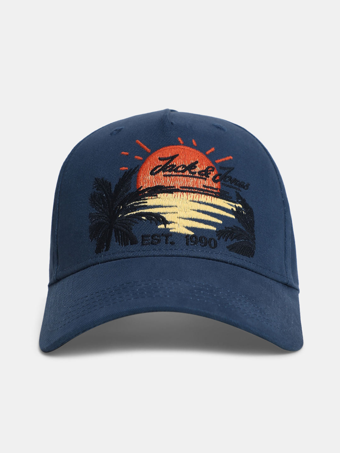 Dark Blue Embroidered Baseball Cap - ONE